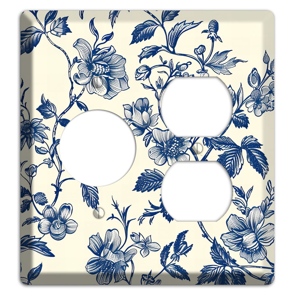 Garden Ink & Ivory Receptacle / Duplex Wallplate