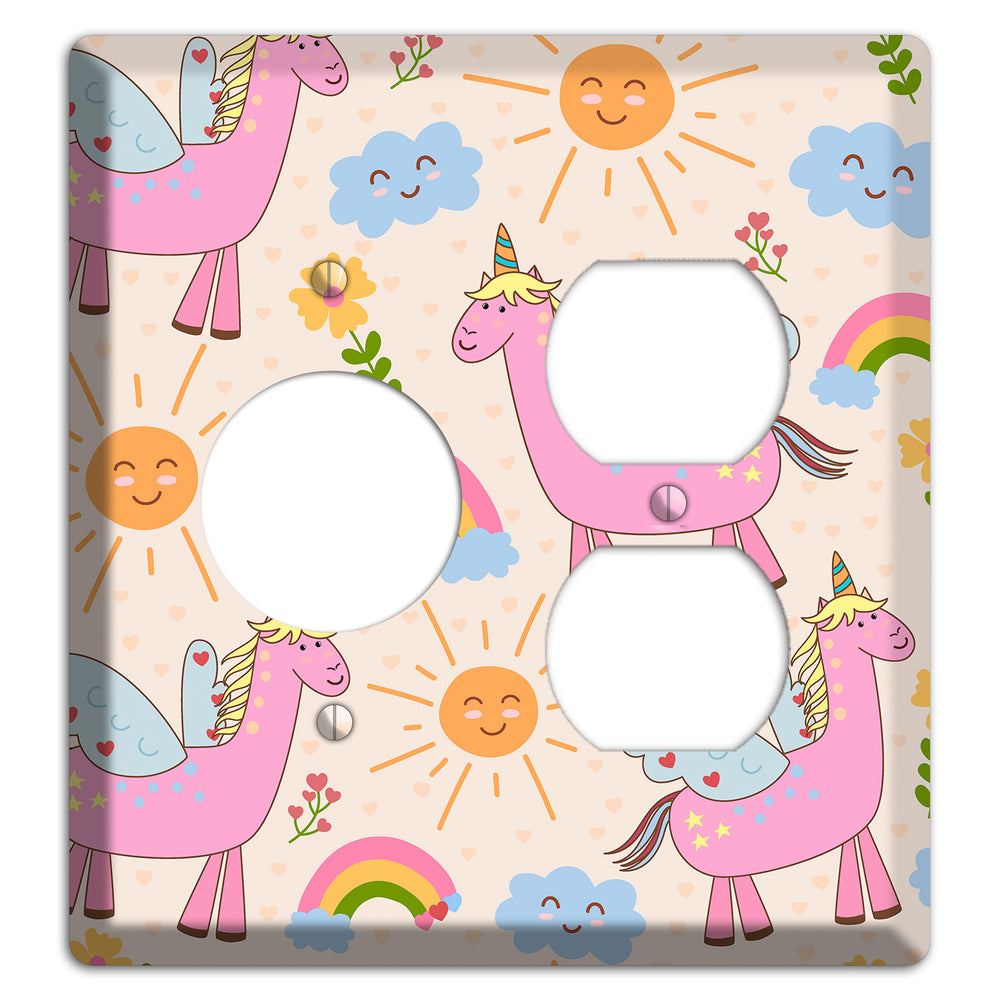 Magic Meadow (Peach) Receptacle / Duplex Wallplate