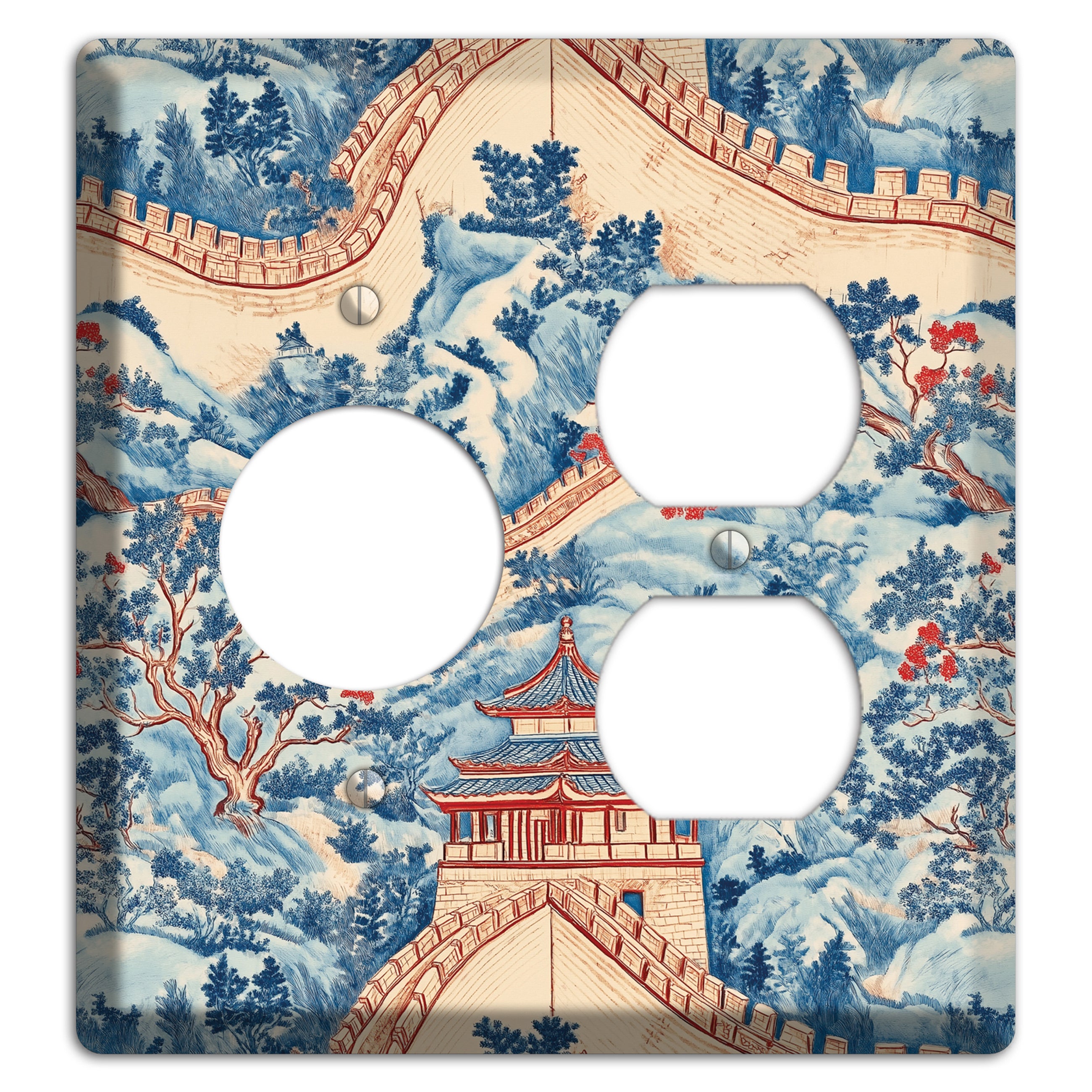 Great Wall Toile Receptacle / Duplex Wallplate