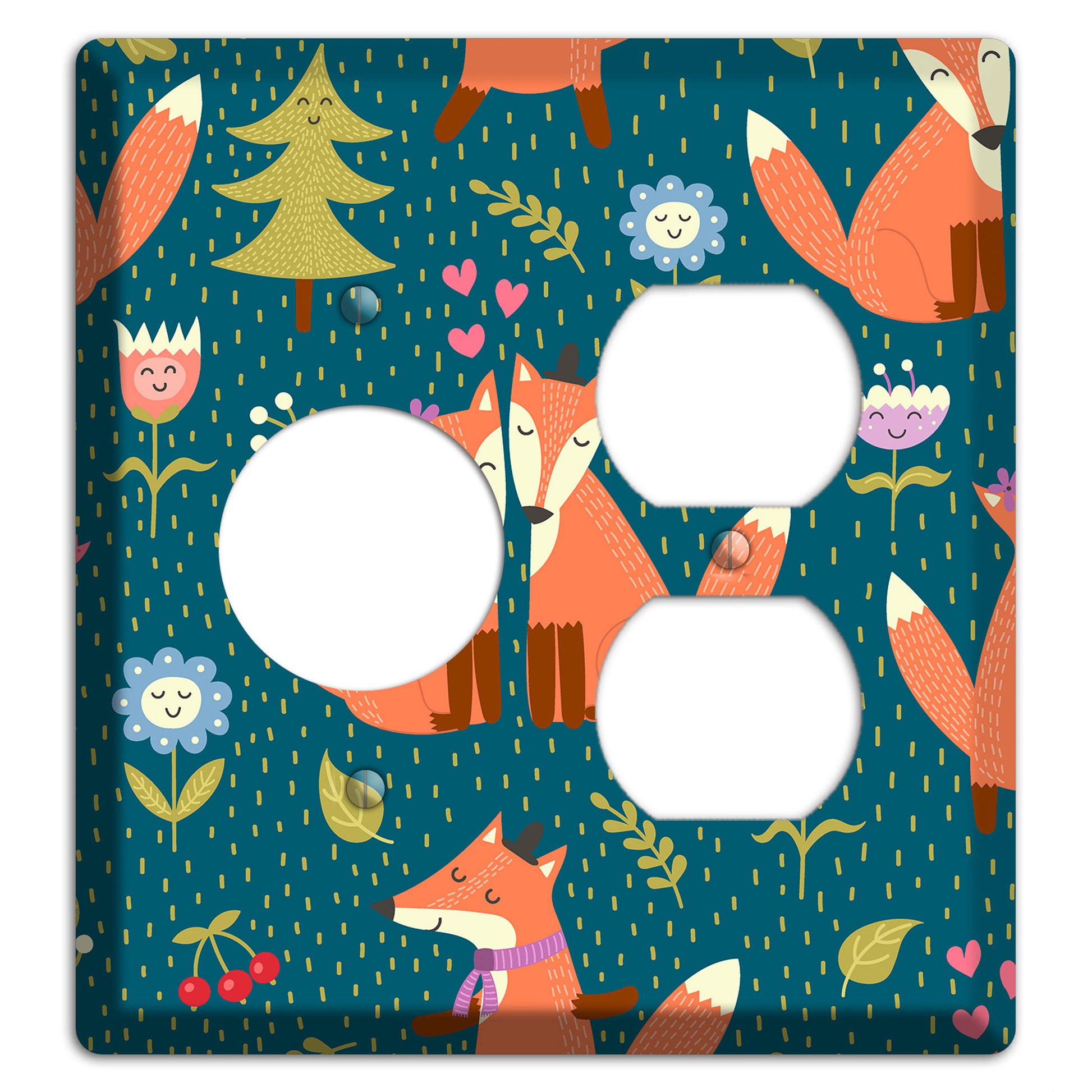 Fox Garden Love Receptacle / Duplex Wallplate