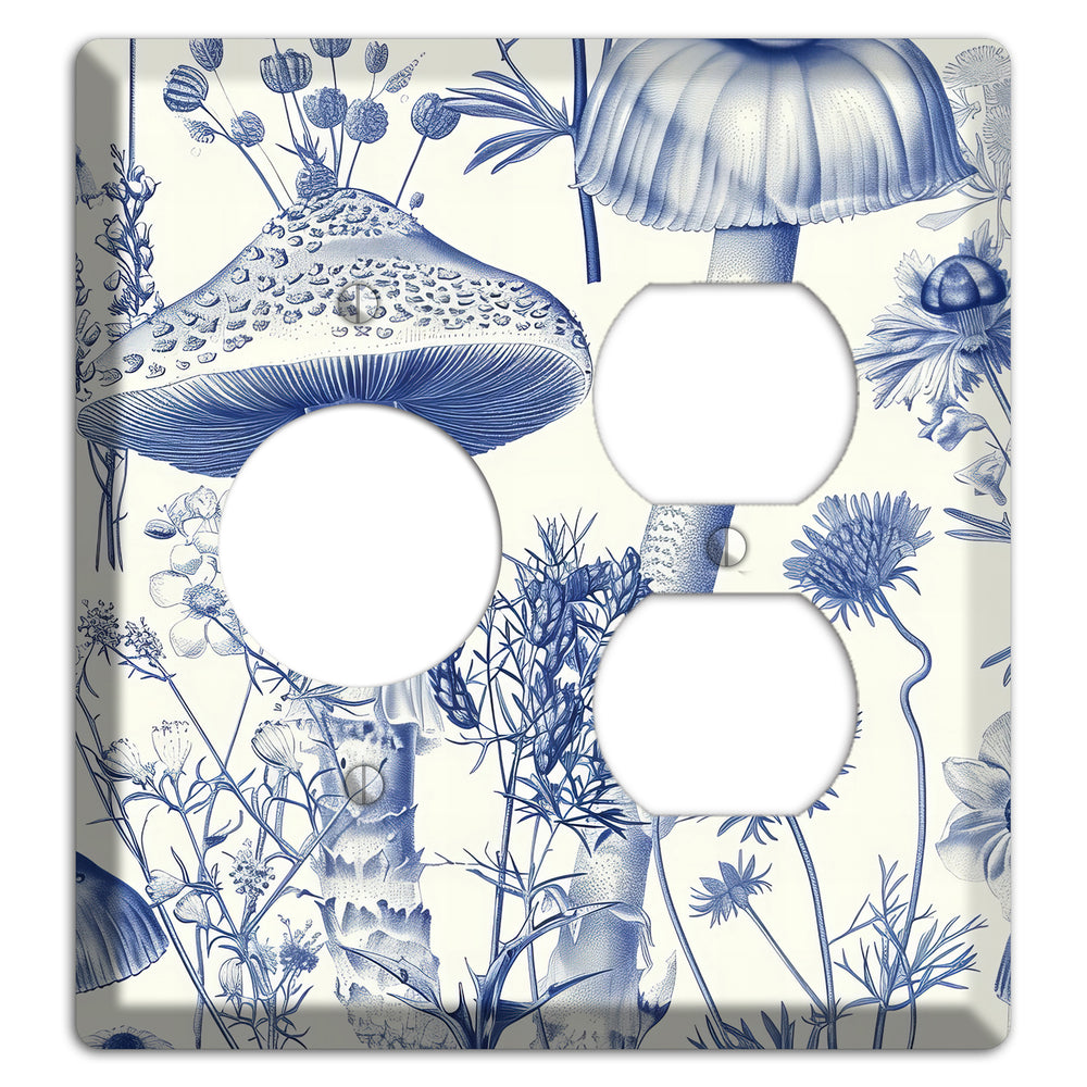 Cobalt Spore Garden Receptacle / Duplex Wallplate