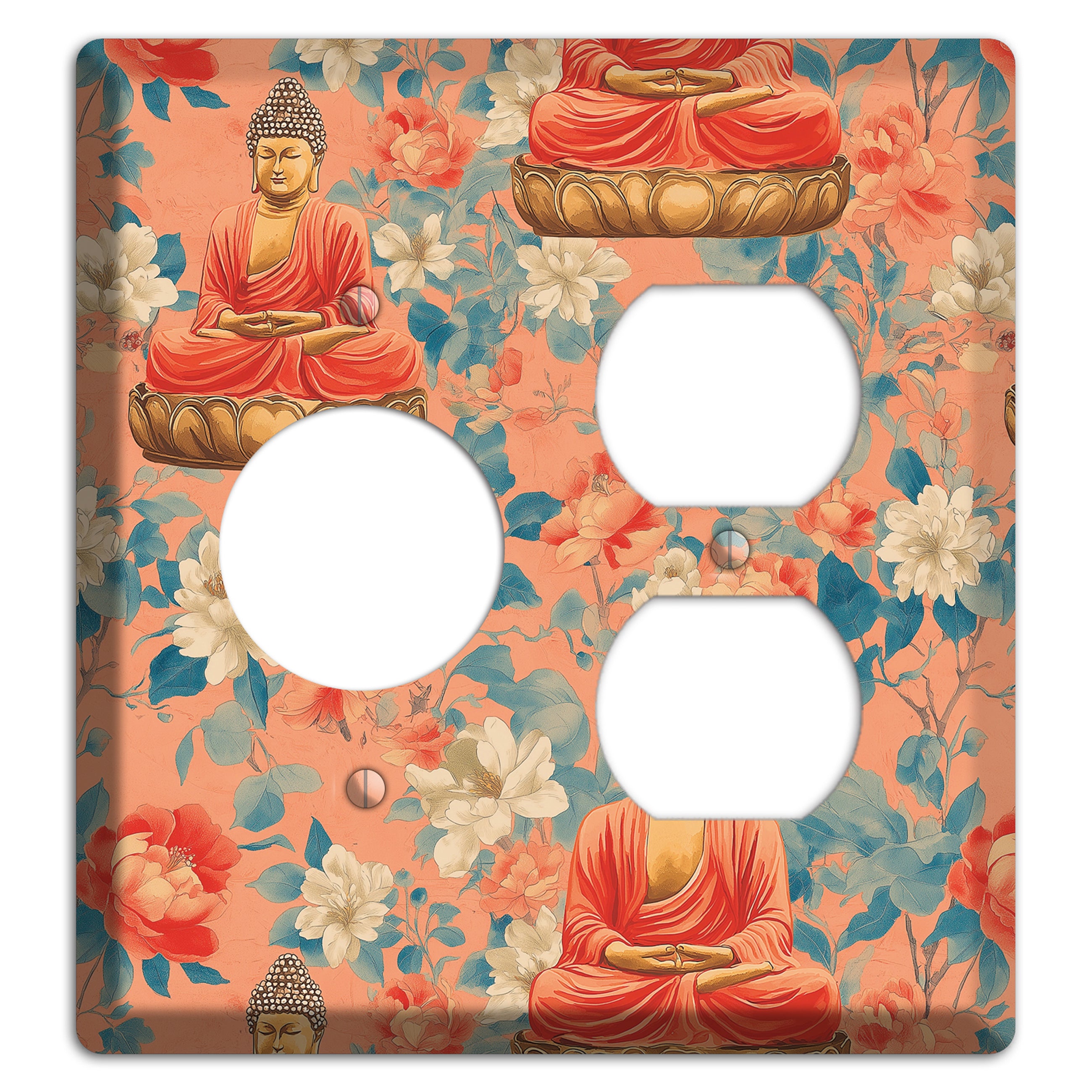 Lotus & Coral Receptacle / Duplex Wallplate