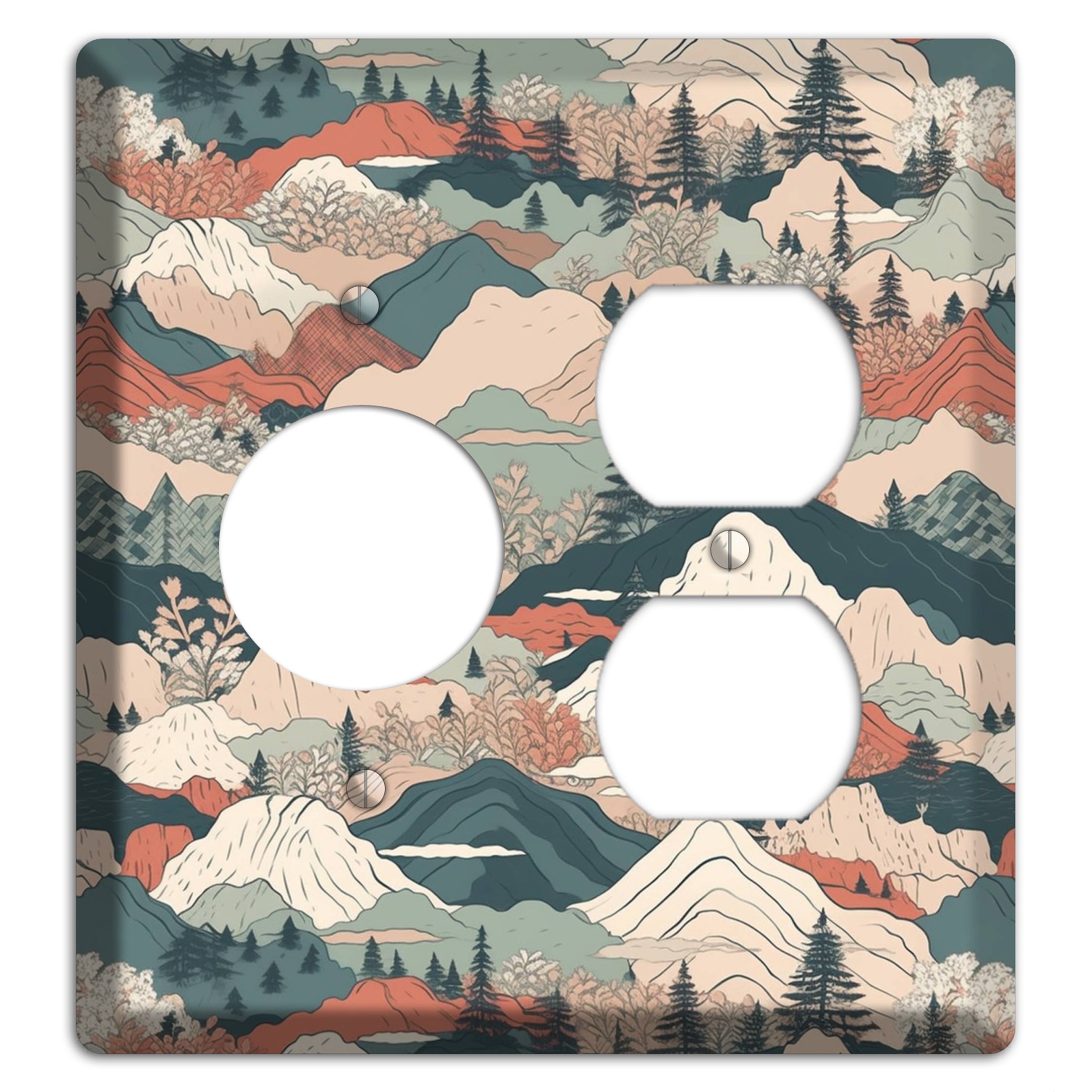Alpine Paper Trail Receptacle / Duplex Wallplate