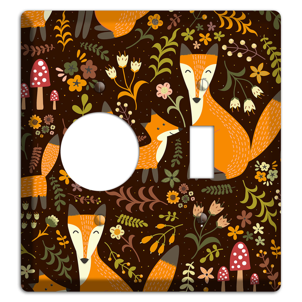 Fox Garden (Chocolate) Receptacle / Toggle Wallplate