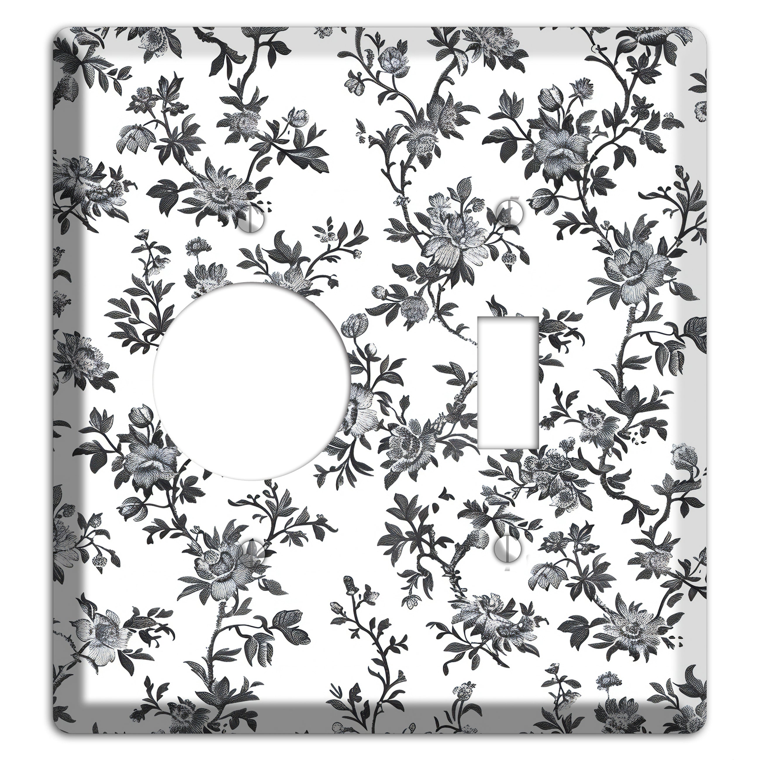 Ink & Ivory Trellis Receptacle / Toggle Wallplate