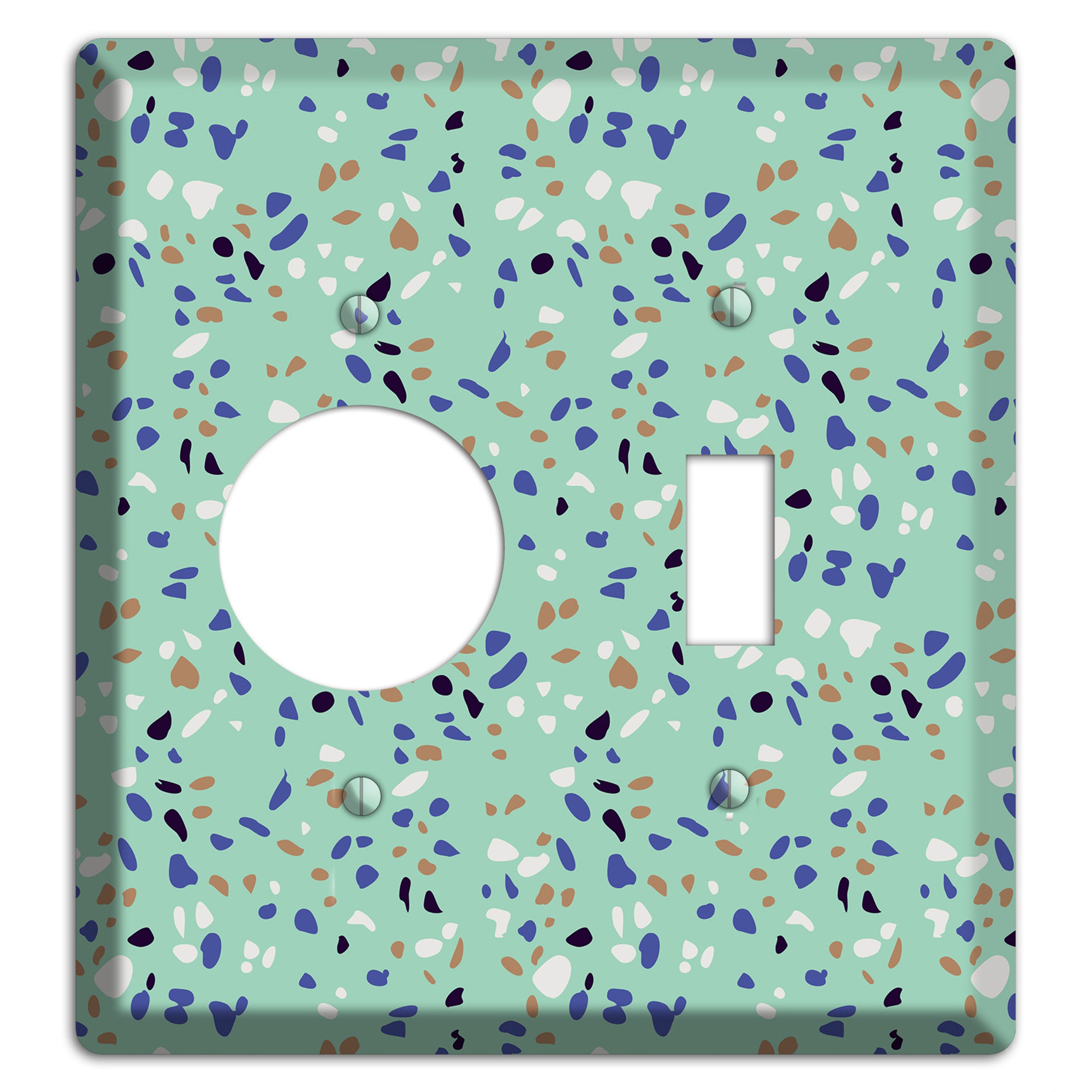 Sea Breeze Confetti Receptacle / Toggle Wallplate