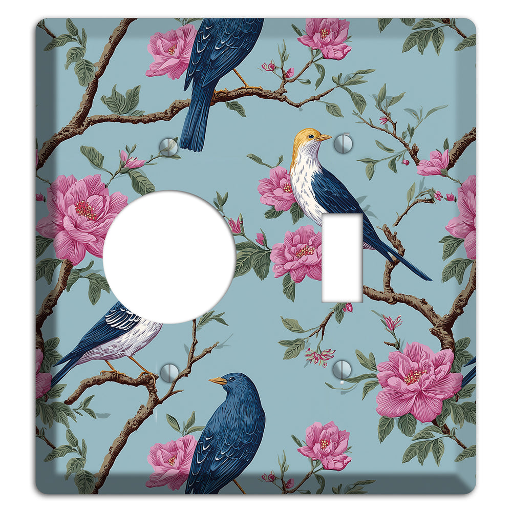 Blossom & Wing Receptacle / Toggle Wallplate