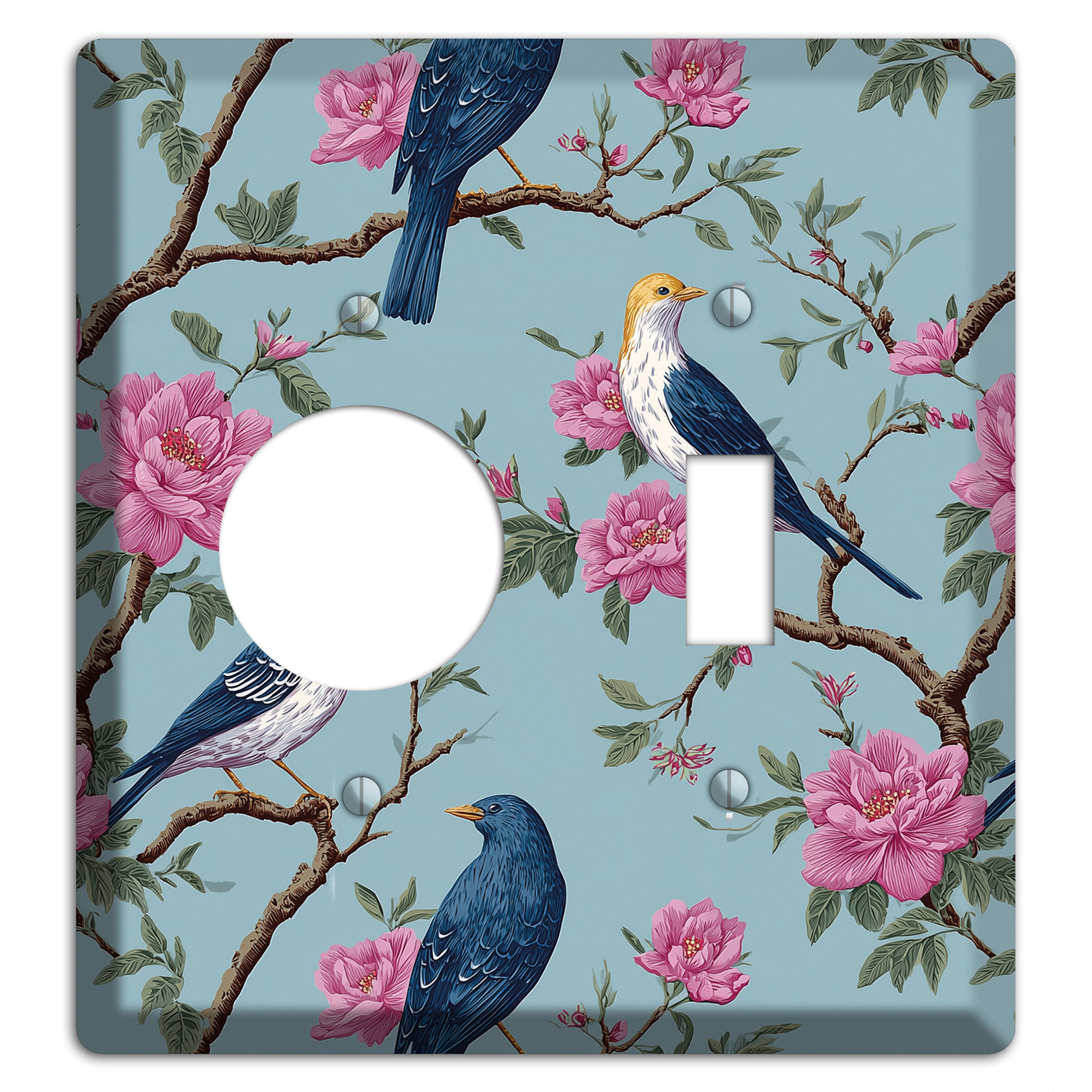 Blossom & Wing Receptacle / Toggle Wallplate