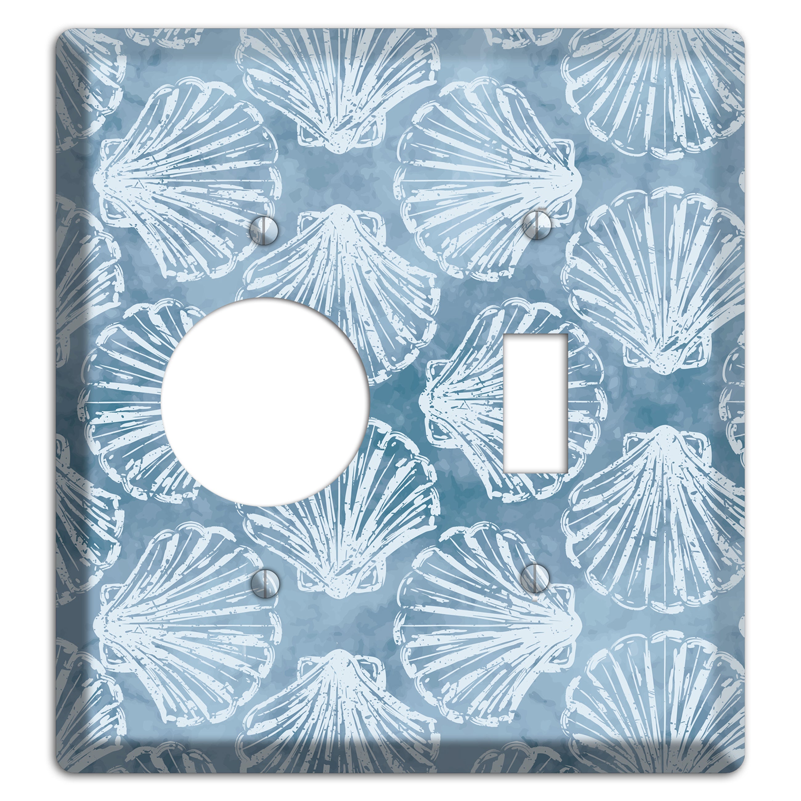 Coastal Shell Drift Receptacle / Toggle Wallplate