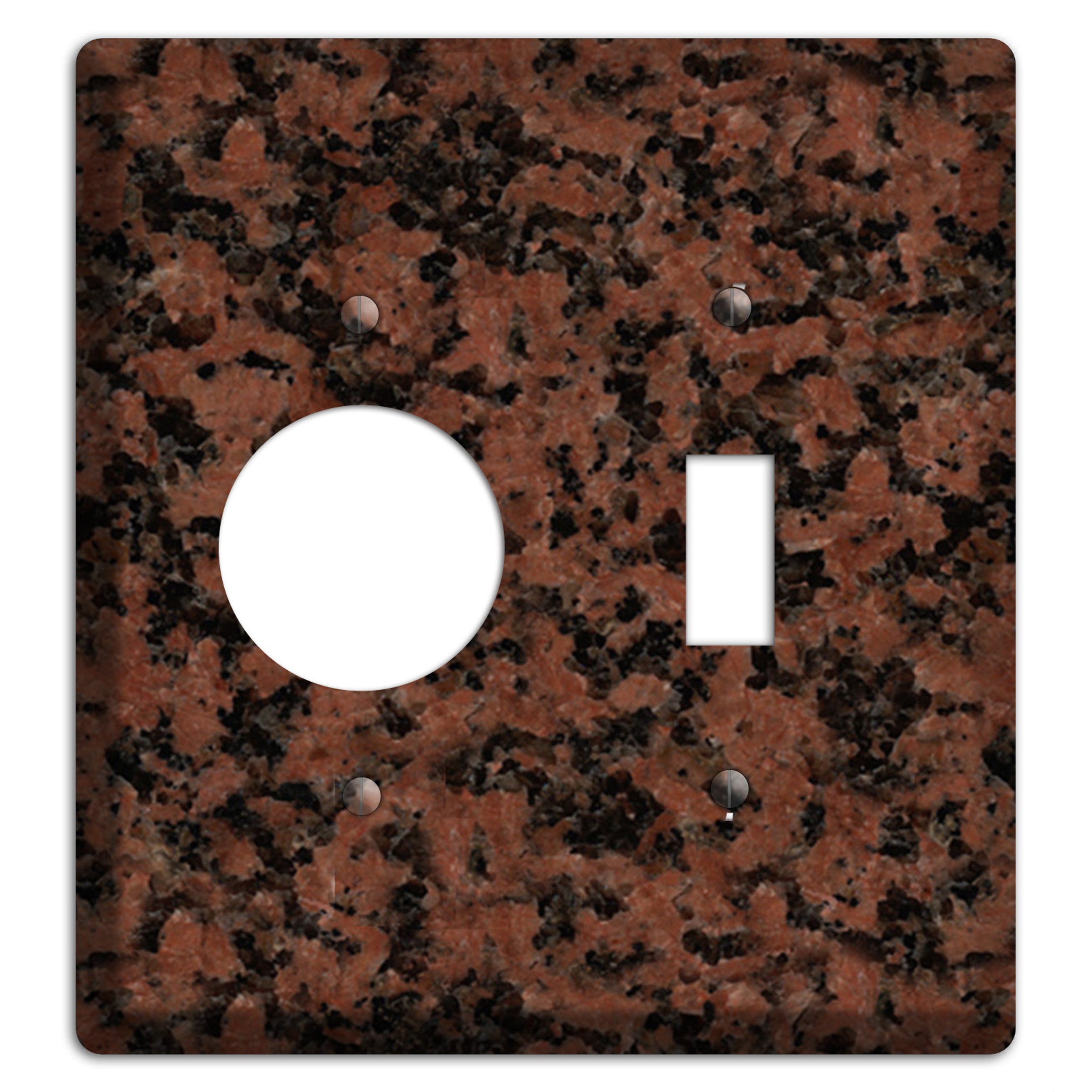 New Imperial Red Granite Receptacle / Toggle Wallplate