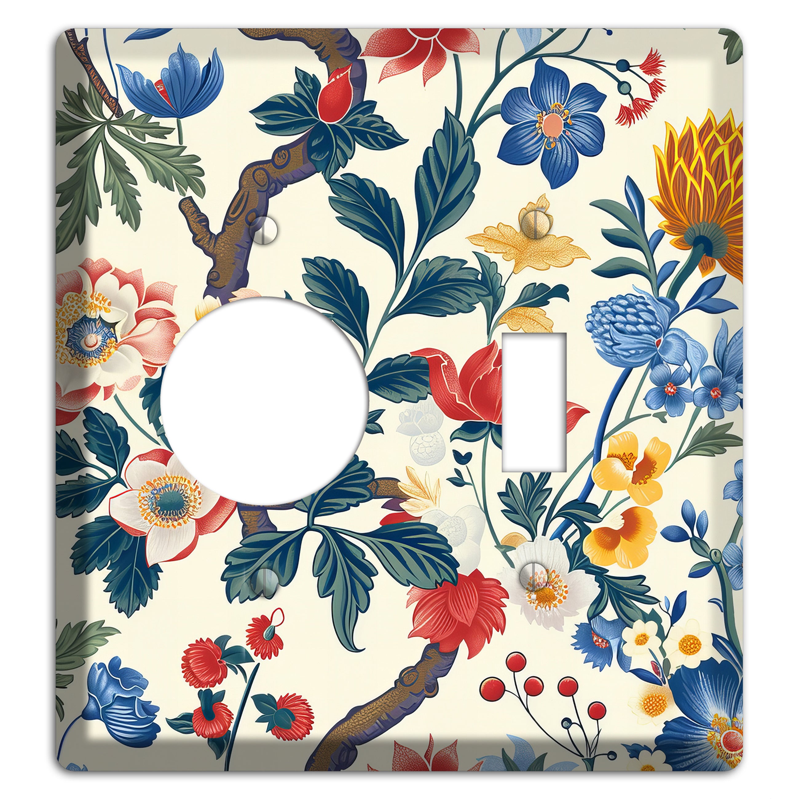 Cottage Garden Reverie Receptacle / Toggle Wallplate