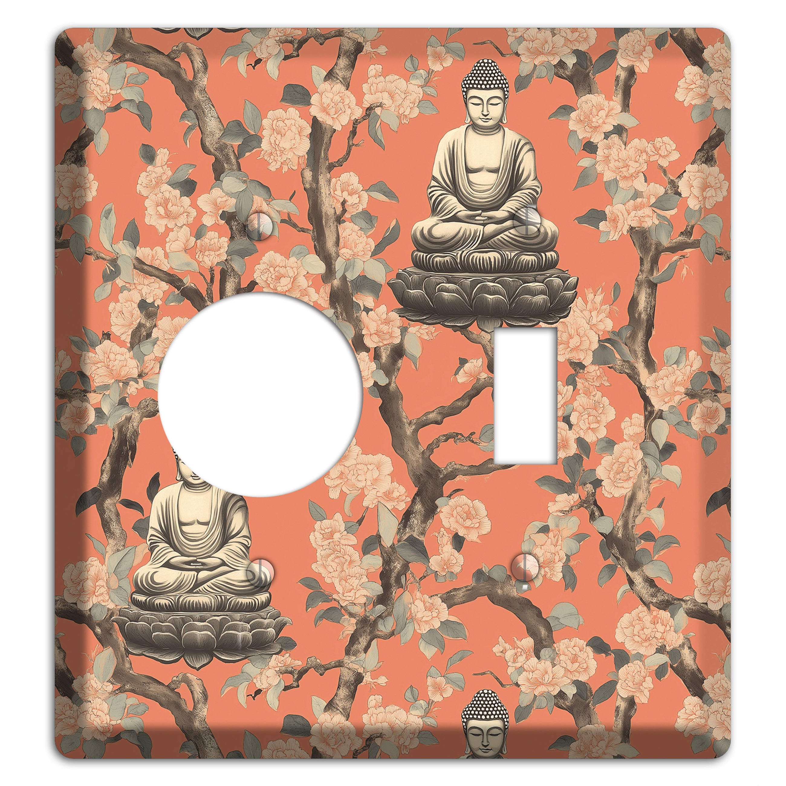 Lotus & Bough Receptacle / Toggle Wallplate