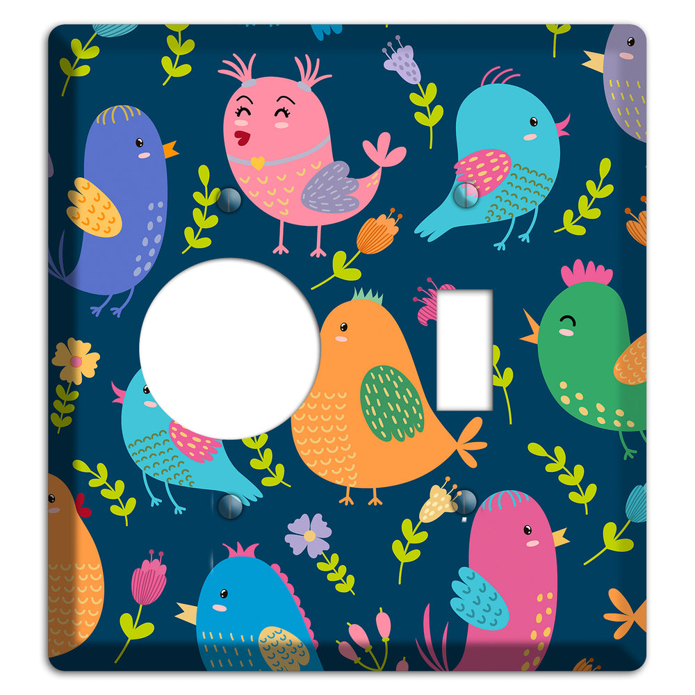 Jungle Chorus (Navy) Receptacle / Toggle Wallplate