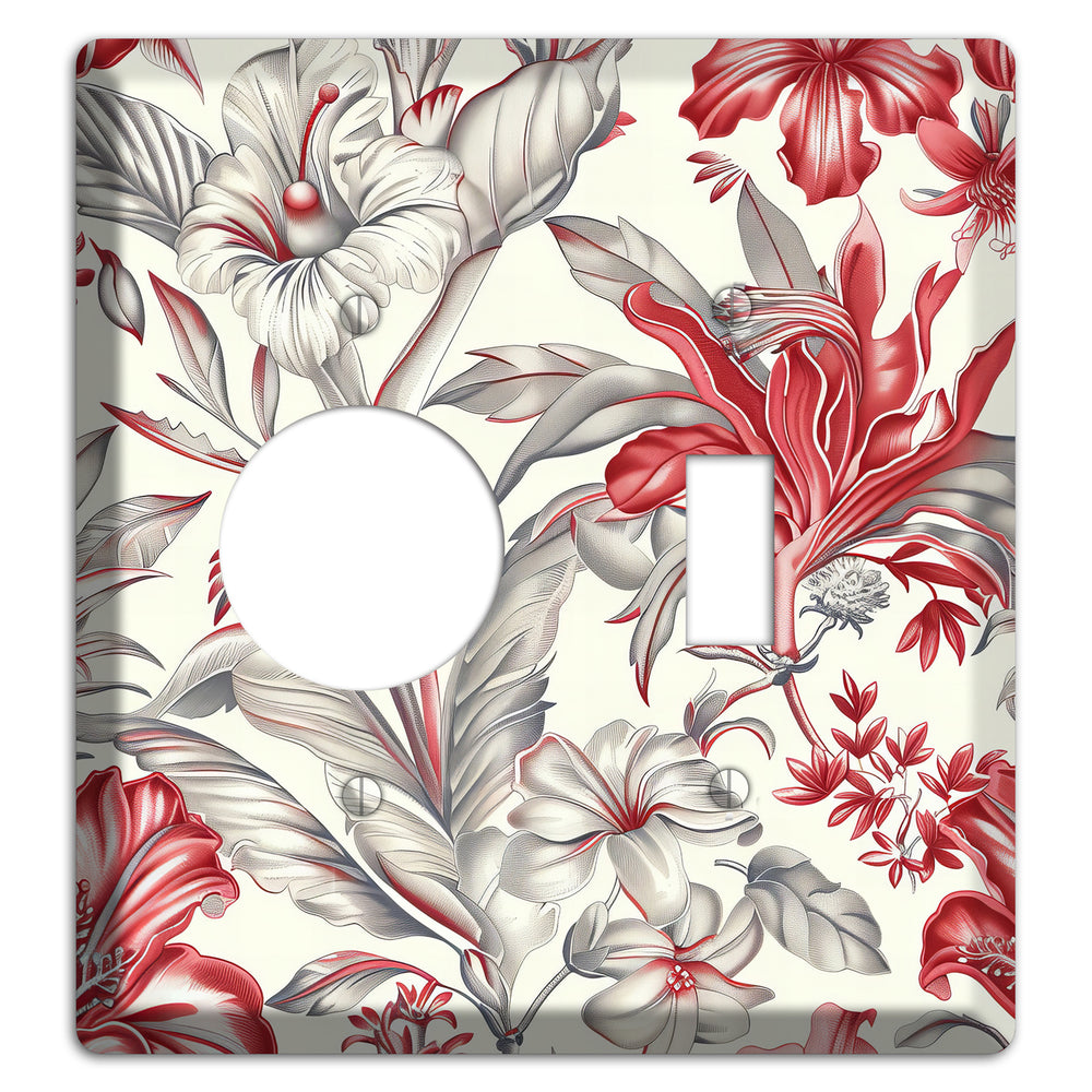 Crimson Botanica Receptacle / Toggle Wallplate