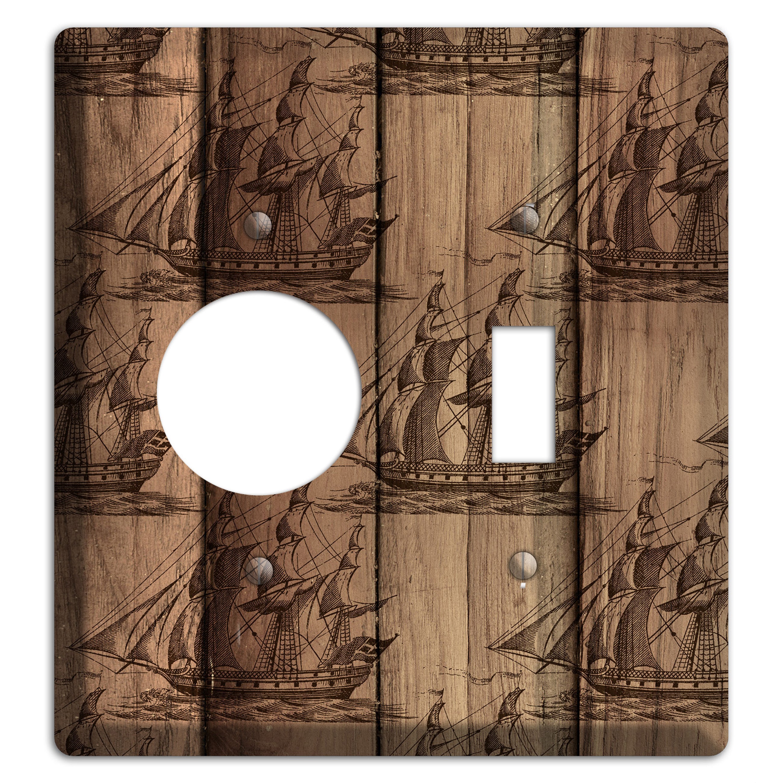 Tall Ships & Timber Receptacle / Toggle Wallplate