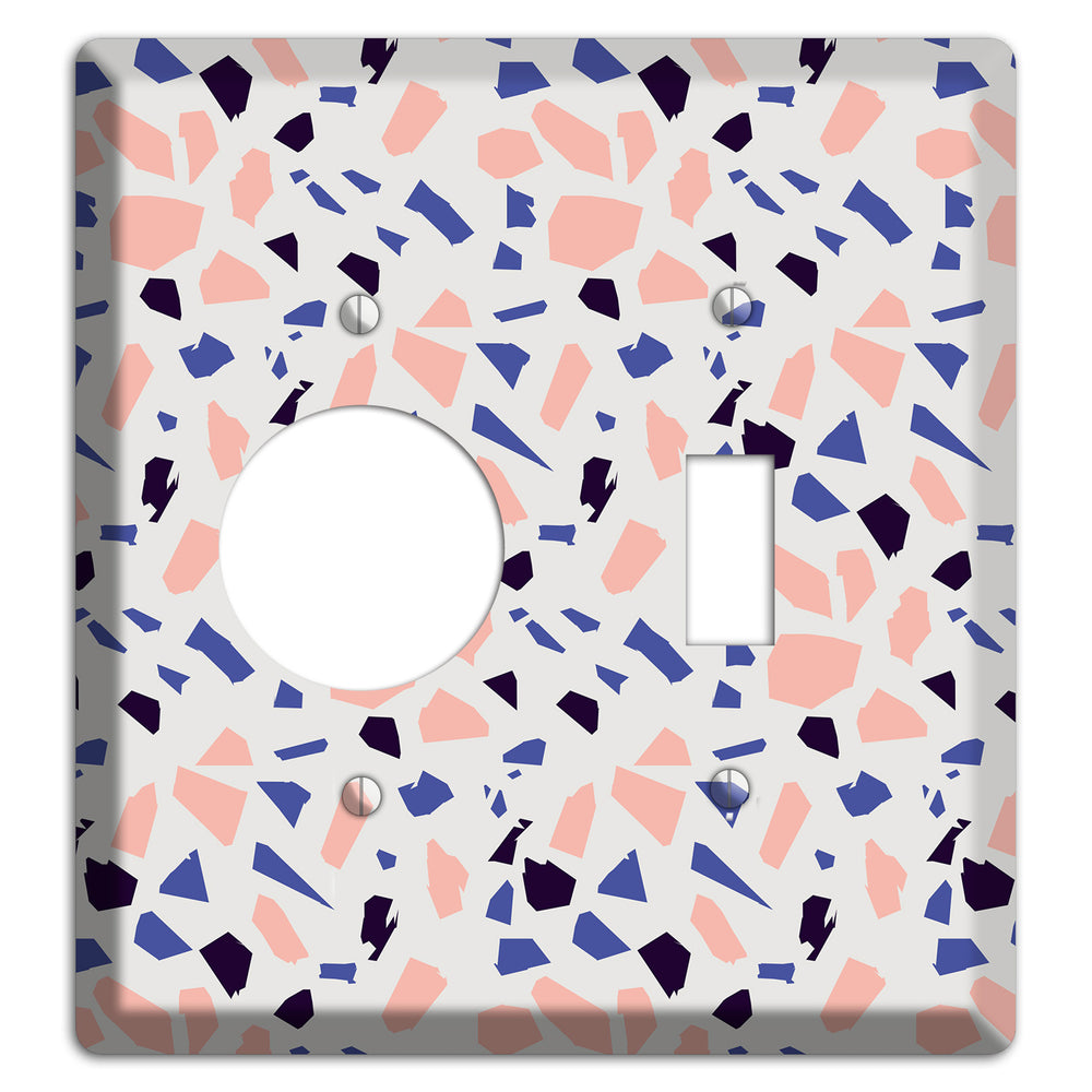 Coral Indigo Burst Receptacle / Toggle Wallplate