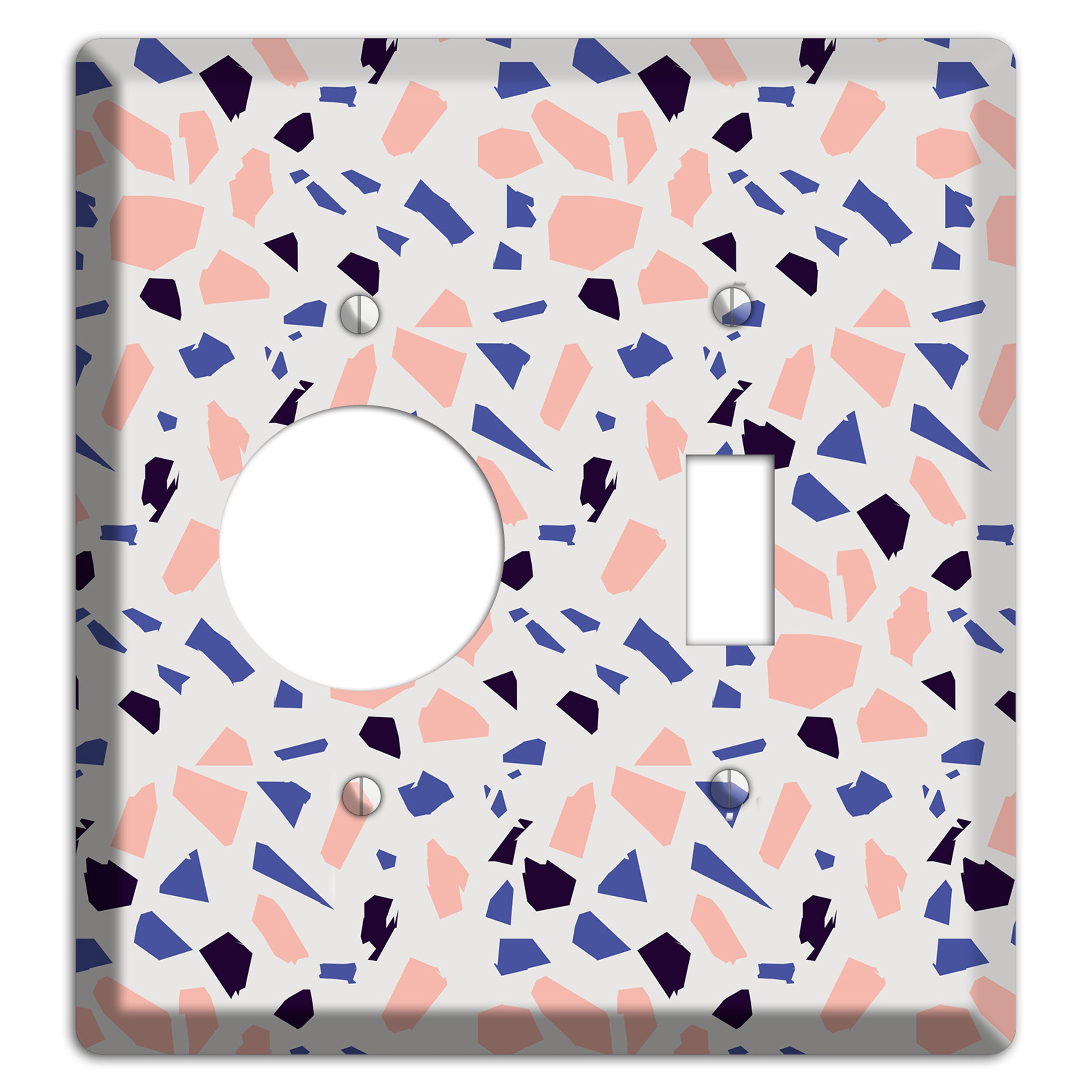Coral Indigo Burst Receptacle / Toggle Wallplate
