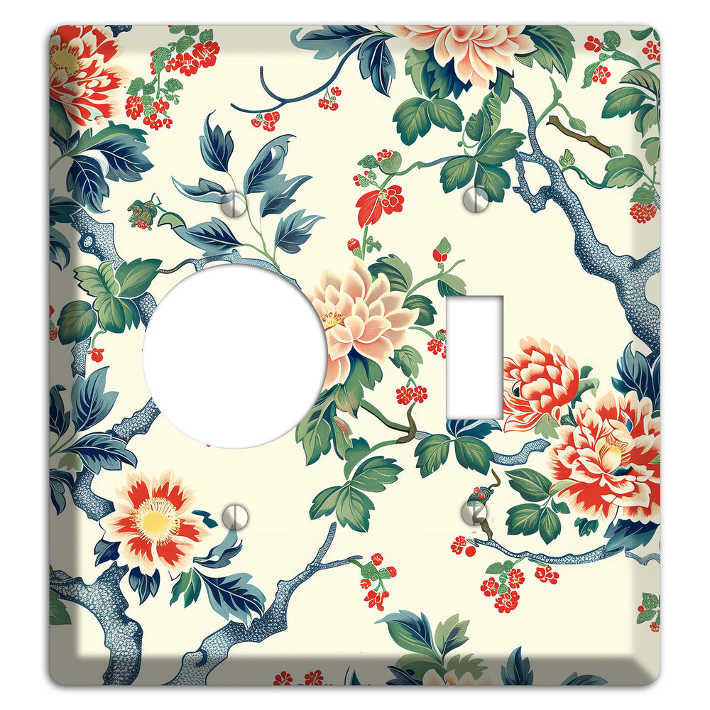 Peony & Branch Receptacle / Toggle Wallplate