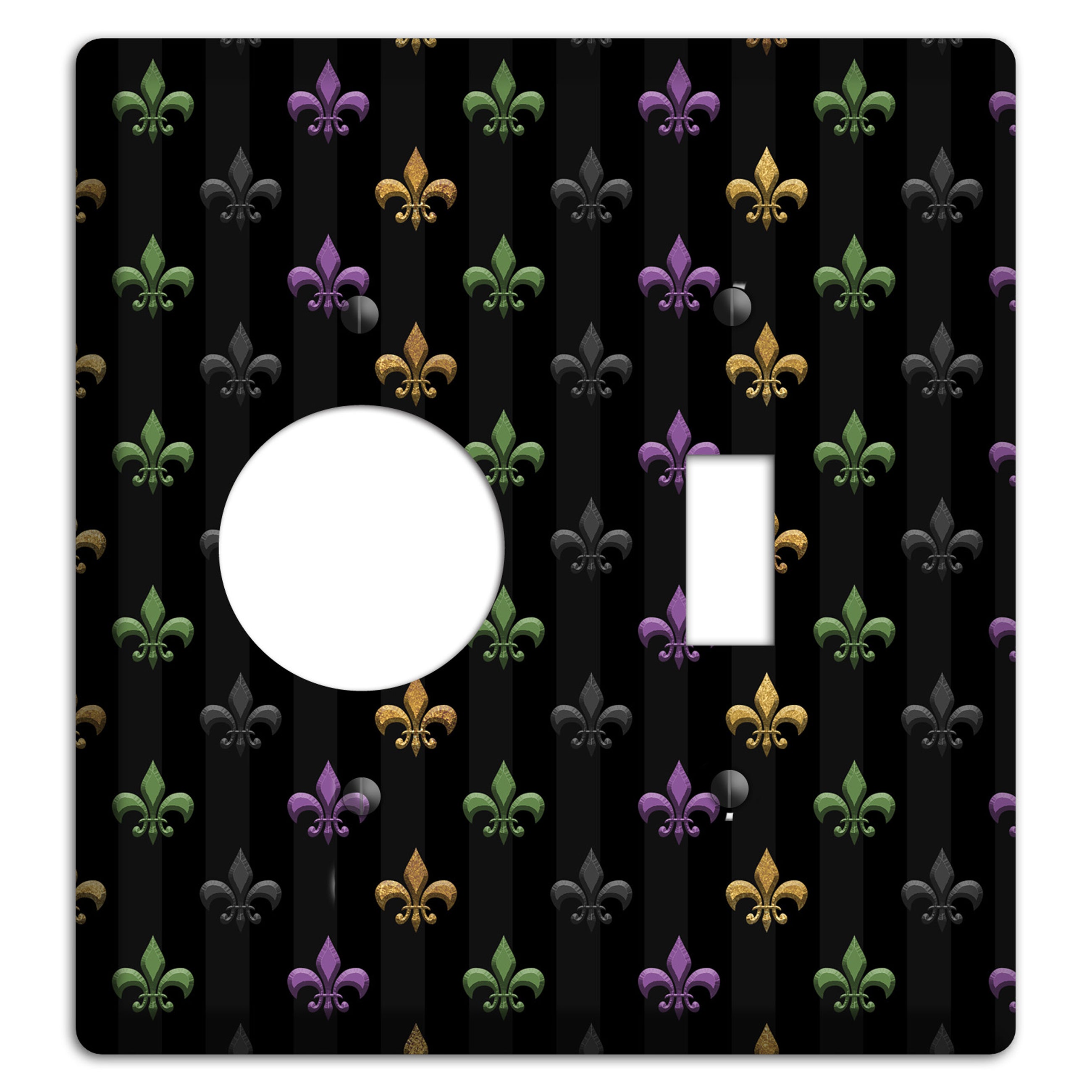 Midnight Fleur Receptacle / Toggle Wallplate