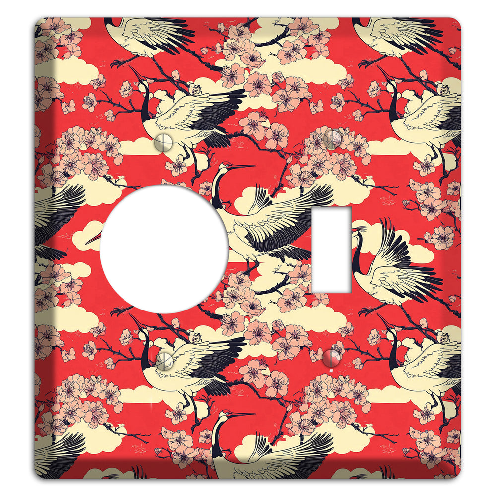 Crimson Blossom Ascent Receptacle / Toggle Wallplate