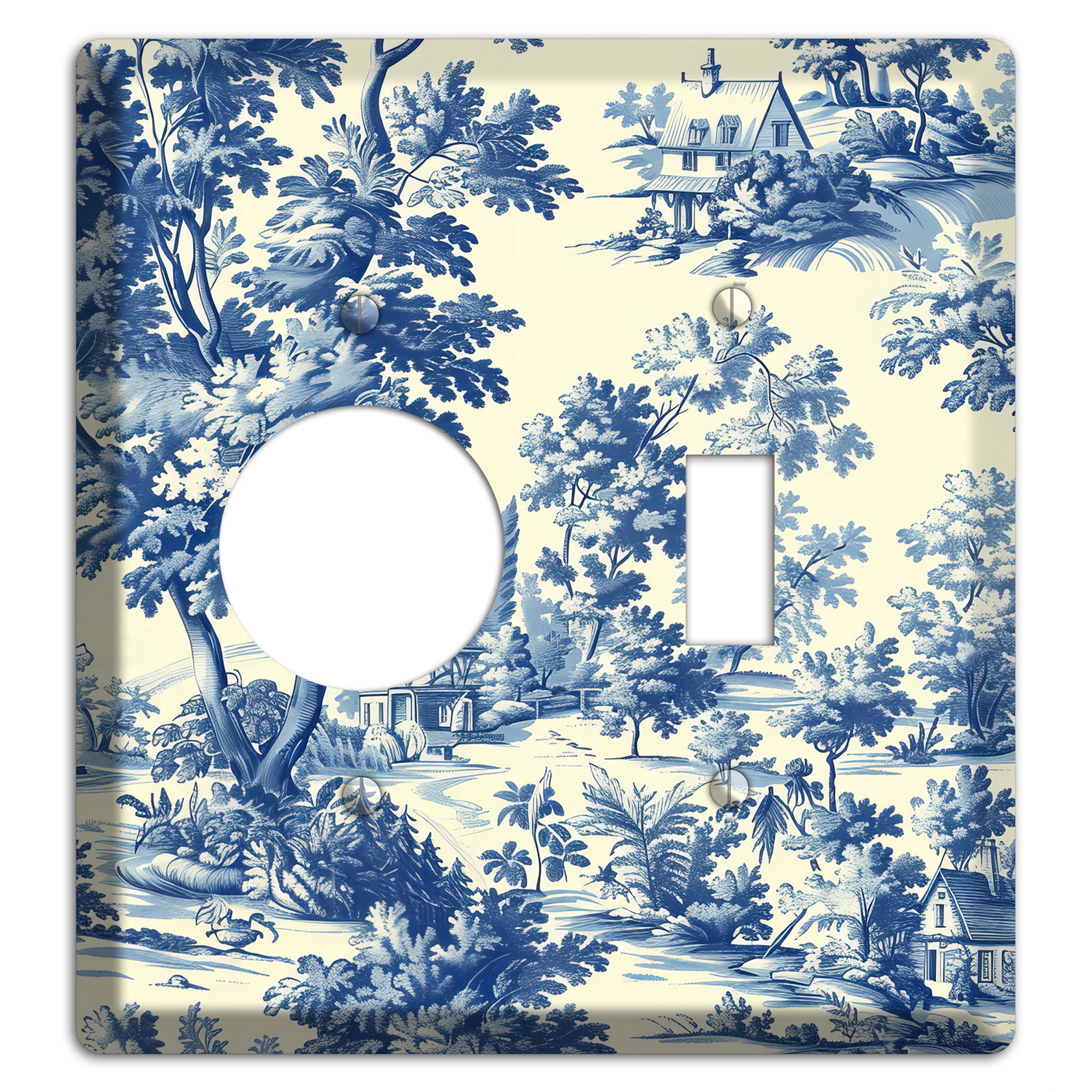 Country Estate Toile Receptacle / Toggle Wallplate