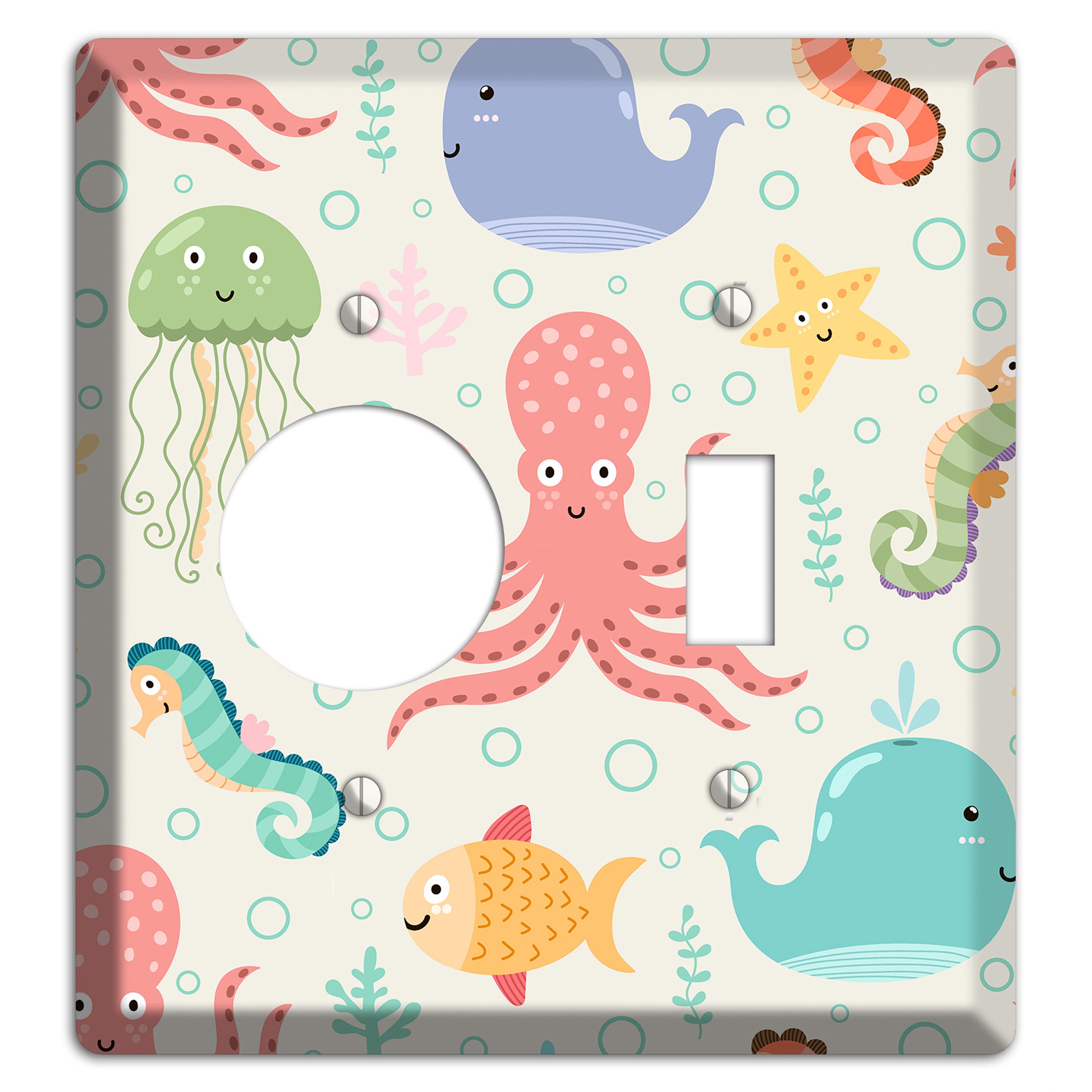 Ocean Buddies Receptacle / Toggle Wallplate