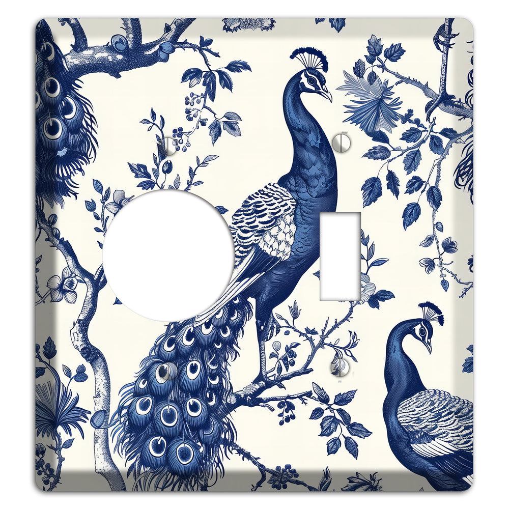 Peacock & Bough Receptacle / Toggle Wallplate