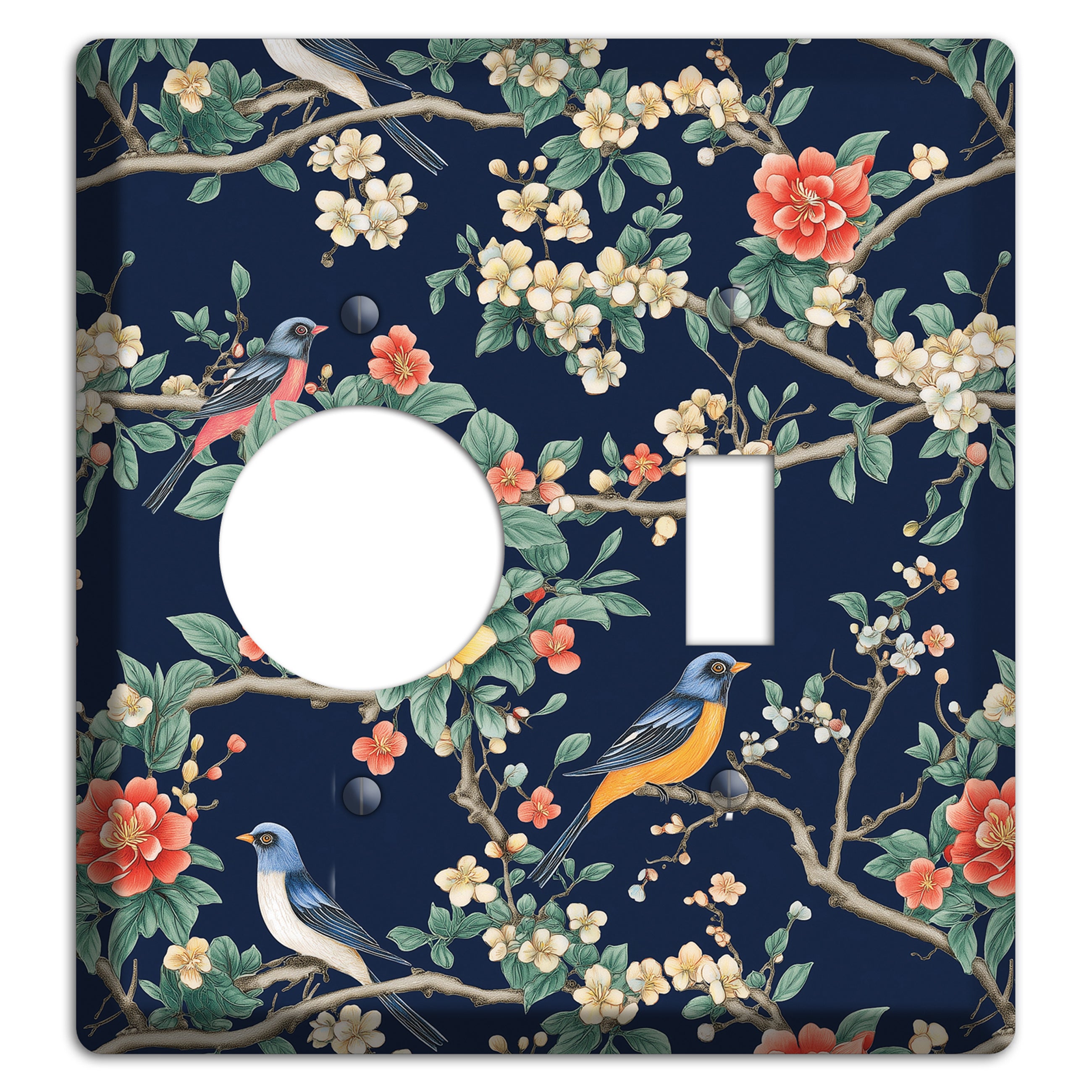 Songbirds & Blossoms Receptacle / Toggle Wallplate