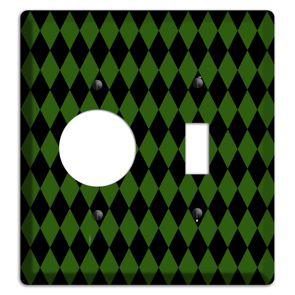Jester's Diamonds: Green Receptacle / Toggle Wallplate