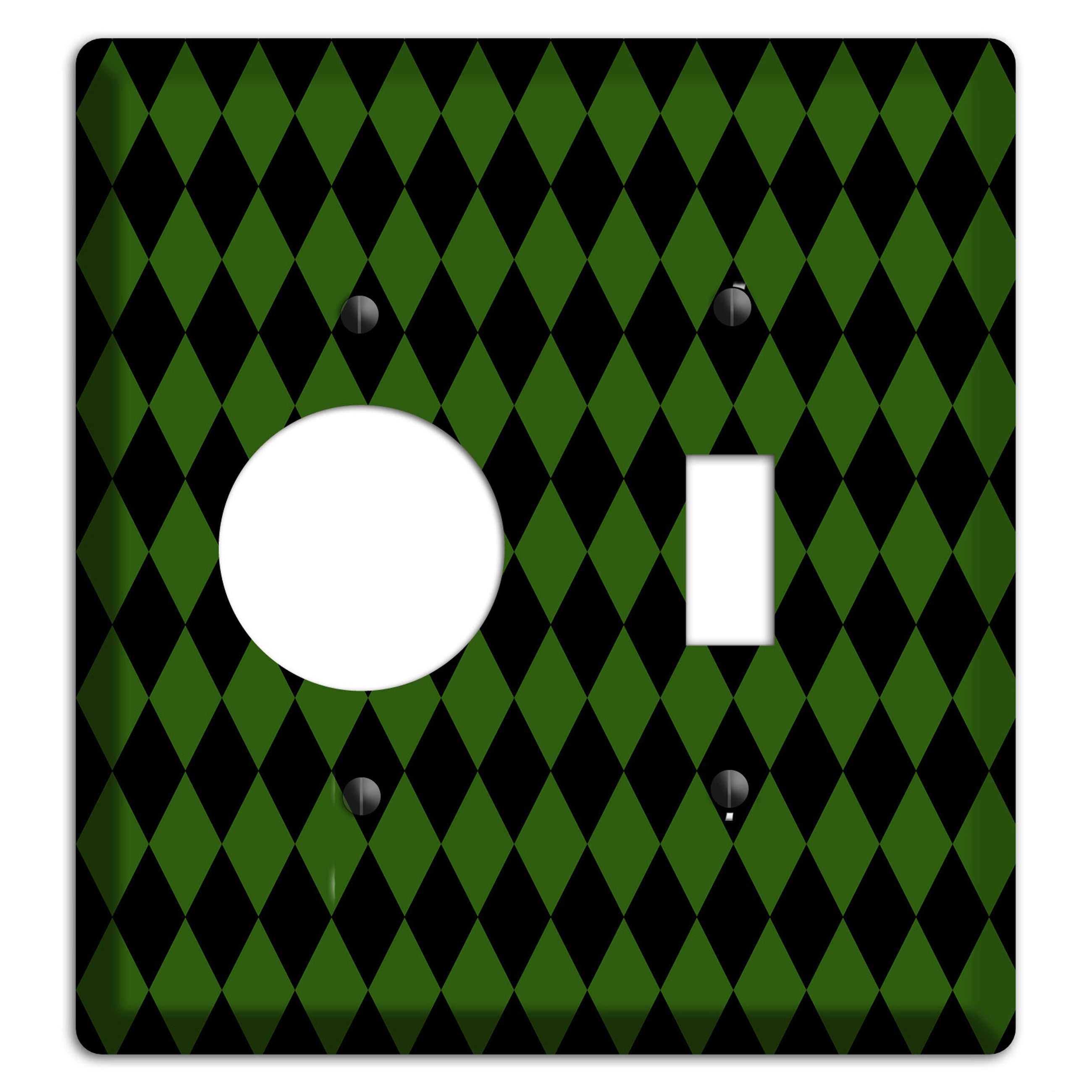 Jester's Diamonds: Green Receptacle / Toggle Wallplate