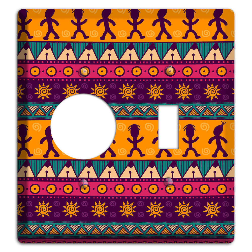 Tribal Rhythm Receptacle / Toggle Wallplate