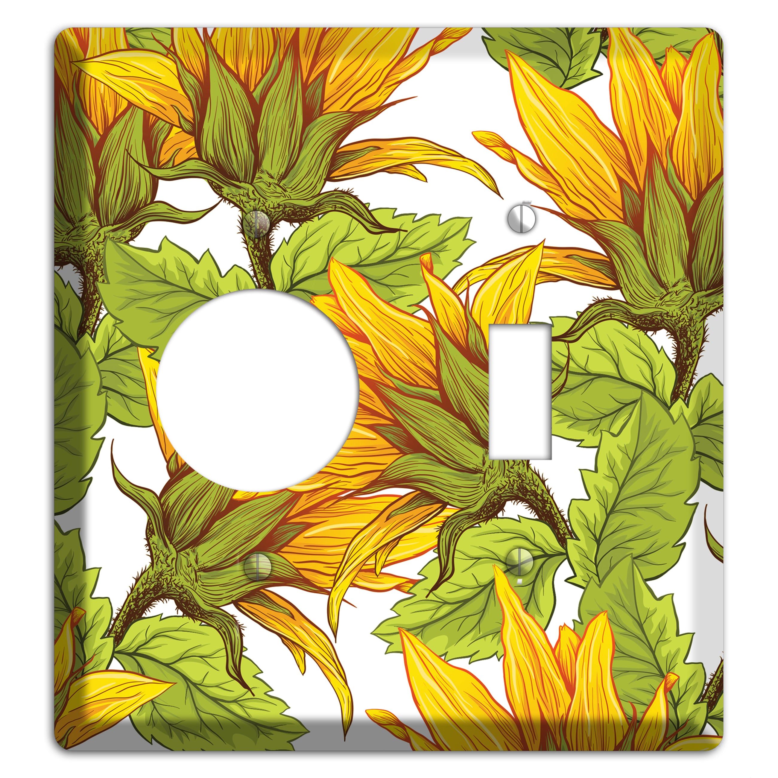 Golden Bloom Scatter Receptacle / Toggle Wallplate