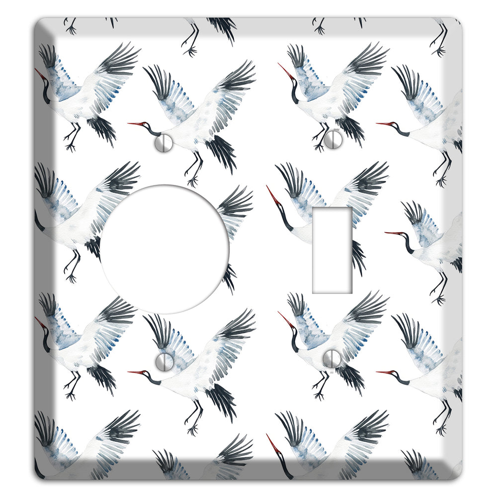 Silver Wing Ascent Receptacle / Toggle Wallplate