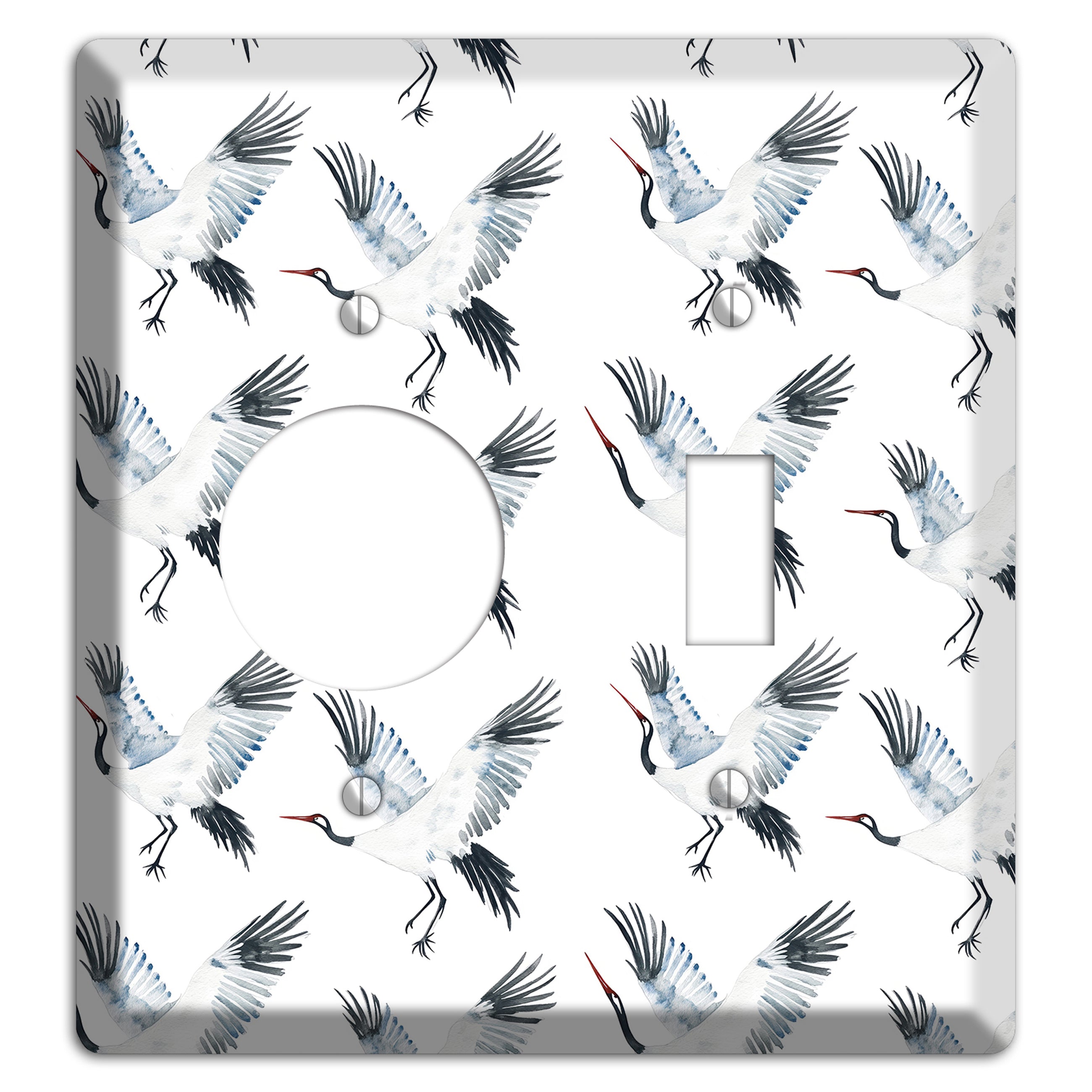 Silver Wing Ascent Receptacle / Toggle Wallplate