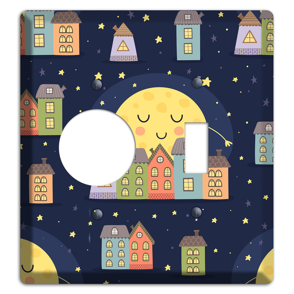 Sleepy Town Receptacle / Toggle Wallplate