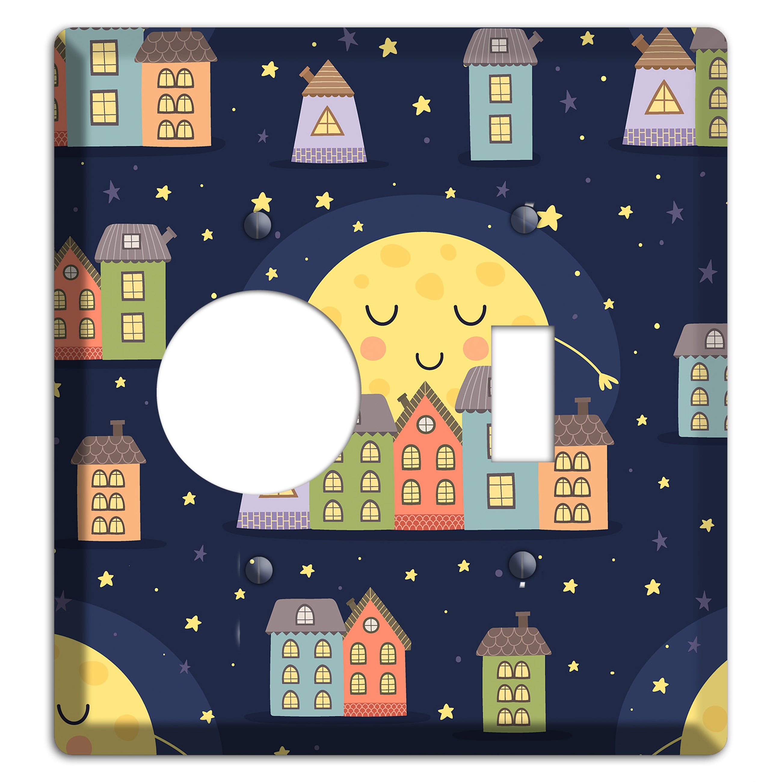 Sleepy Town Receptacle / Toggle Wallplate
