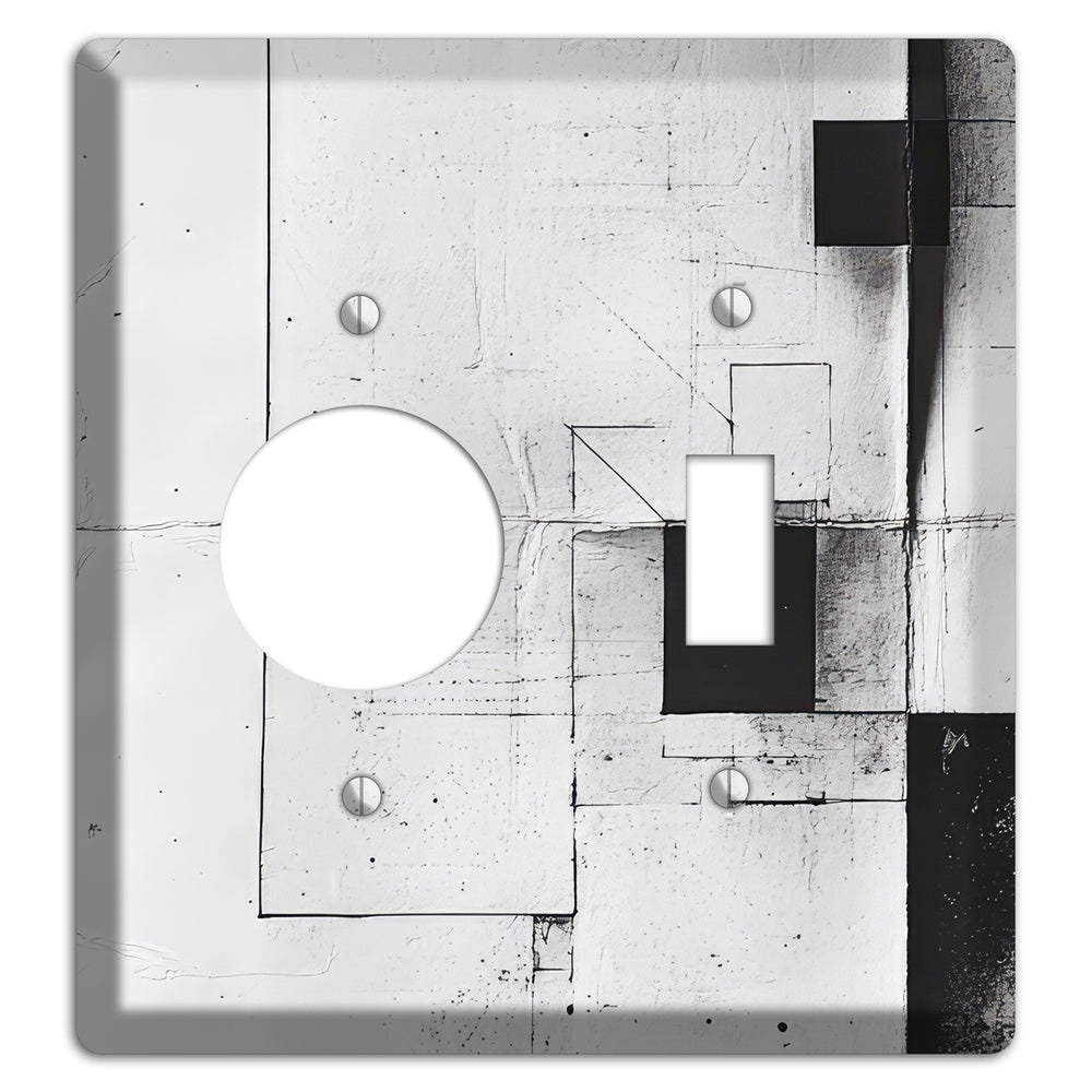 Fractured Blueprint Drift Receptacle / Toggle Wallplate