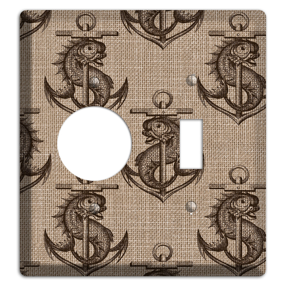 Anchor & Leviathan Receptacle / Toggle Wallplate
