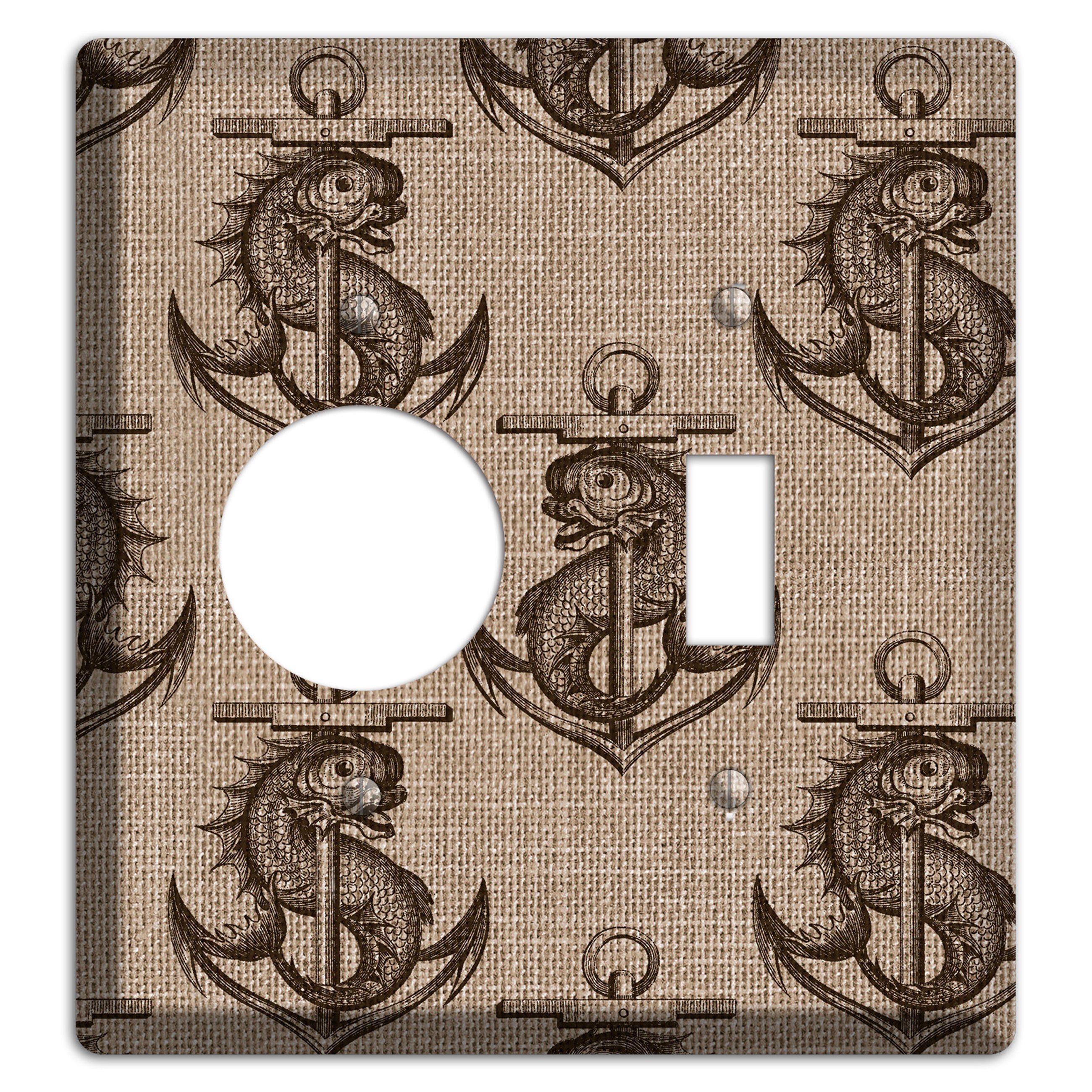 Anchor & Leviathan Receptacle / Toggle Wallplate