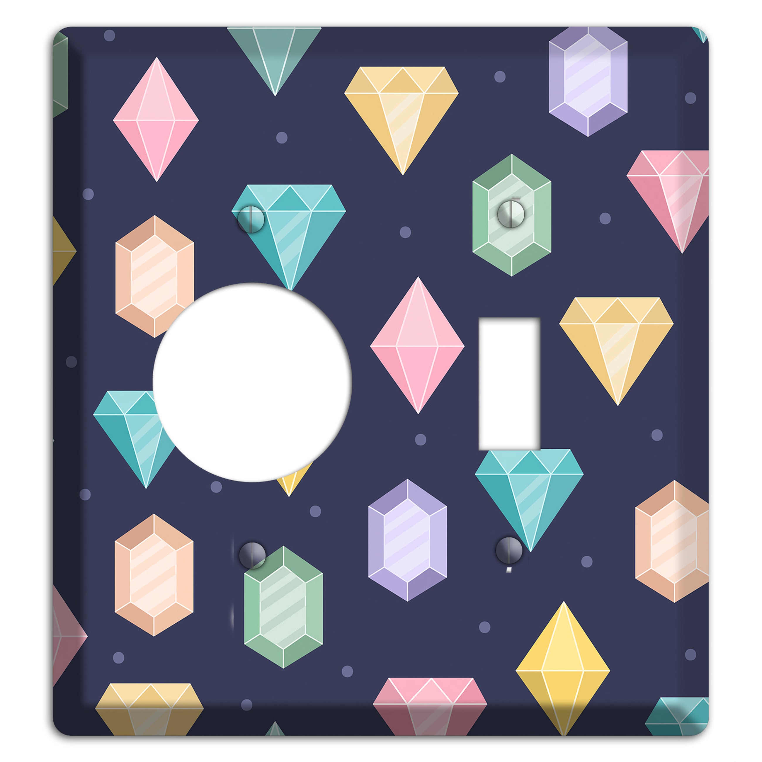 Sparkle Gems Receptacle / Toggle Wallplate