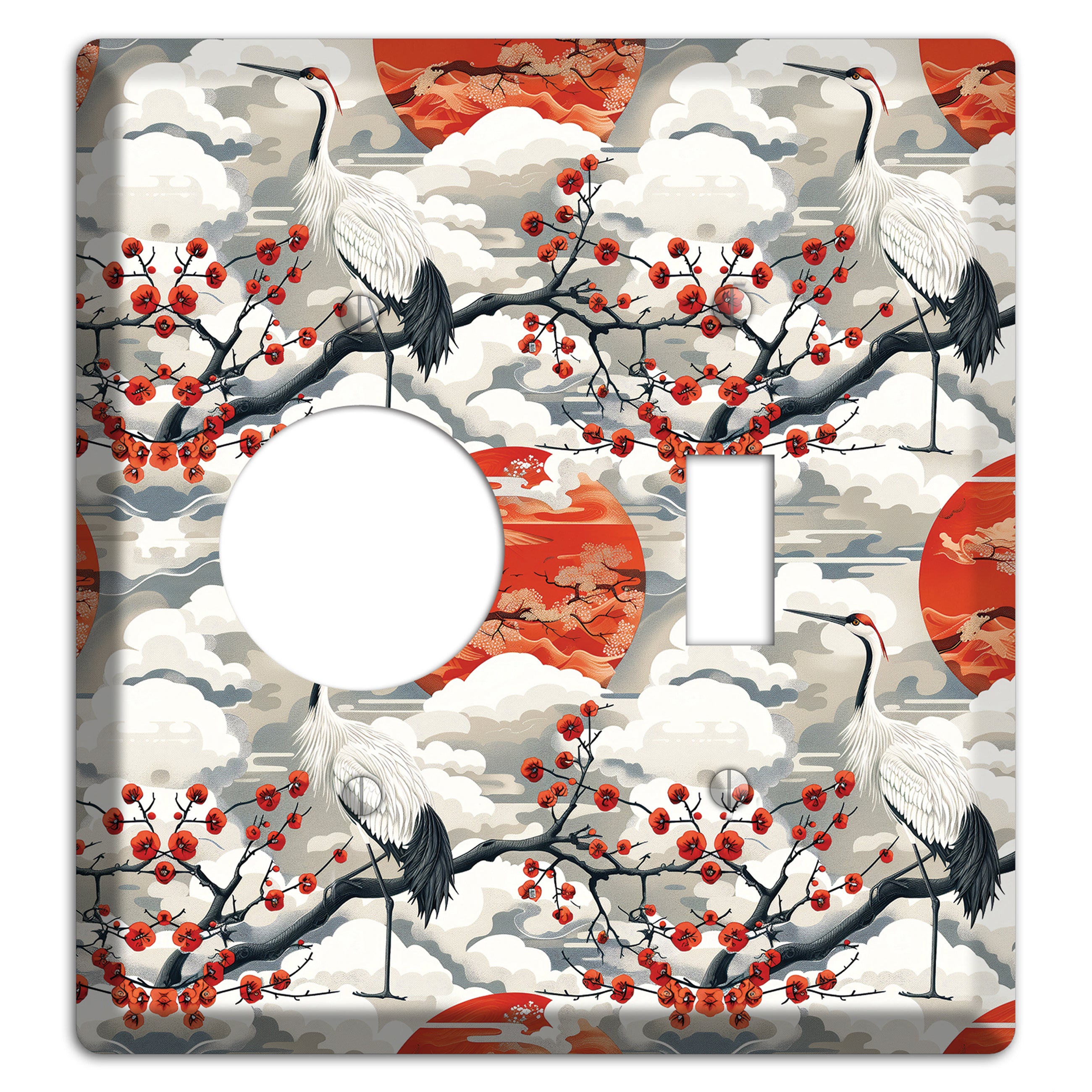 Vermillion Sun Rising Receptacle / Toggle Wallplate