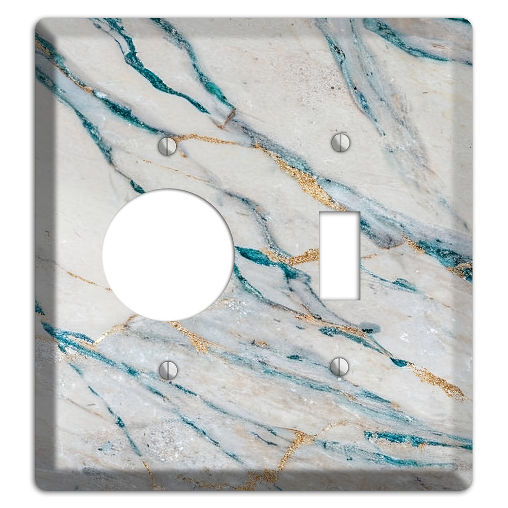 Bondi Blue Marble Receptacle / Toggle Wallplate
