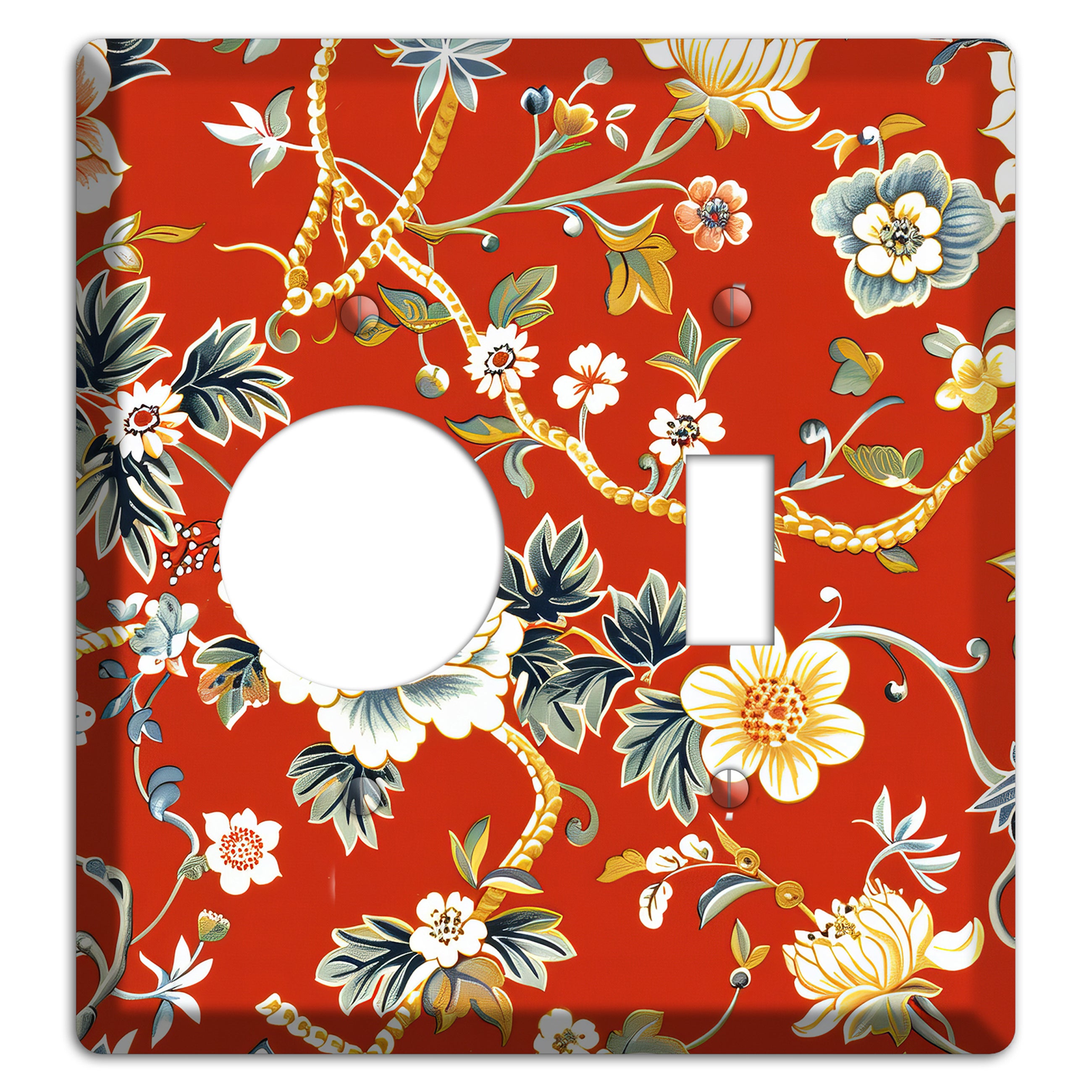 Crimson Garden Reverie Receptacle / Toggle Wallplate