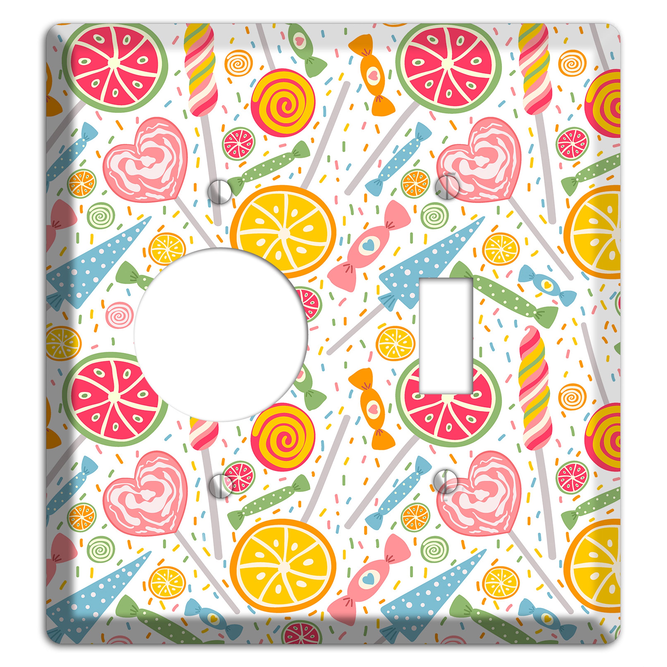 Candy Carnival (White) Receptacle / Toggle Wallplate