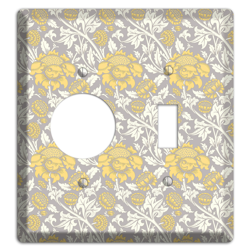 Golden Peony Lace Receptacle / Toggle Wallplate
