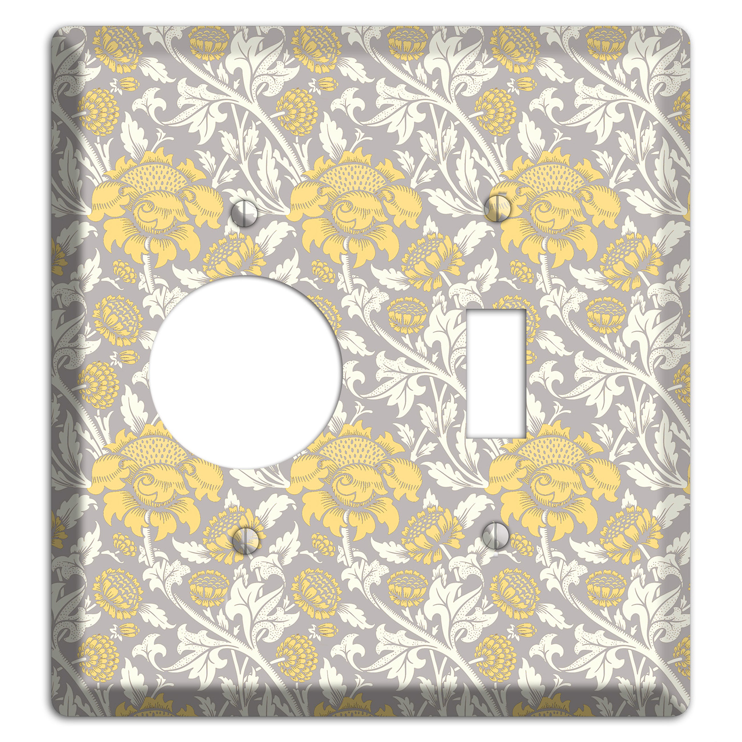 Golden Peony Lace Receptacle / Toggle Wallplate