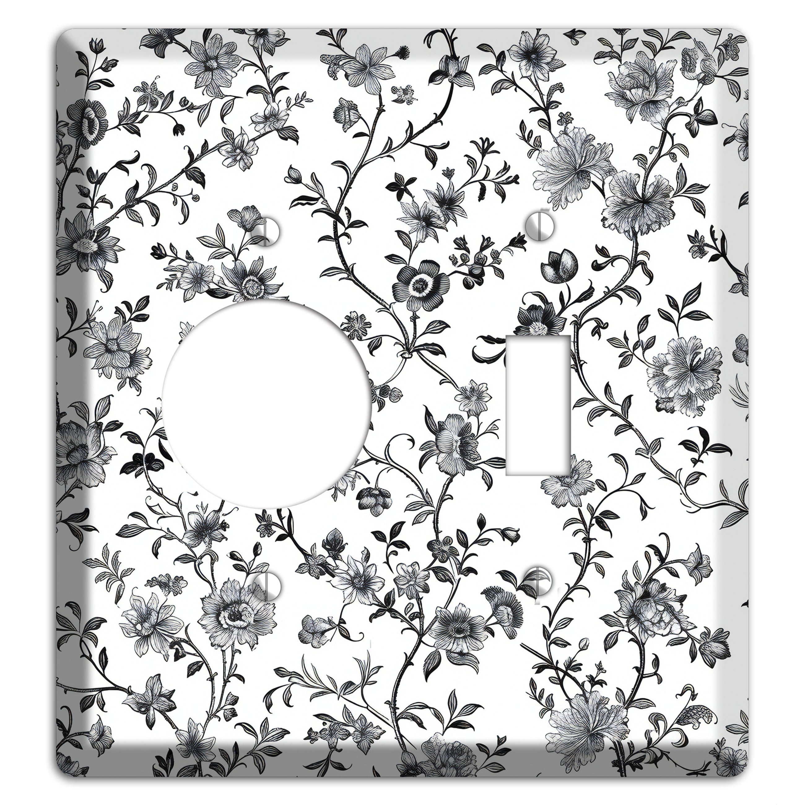 Ink & Ivory Thicket Receptacle / Toggle Wallplate