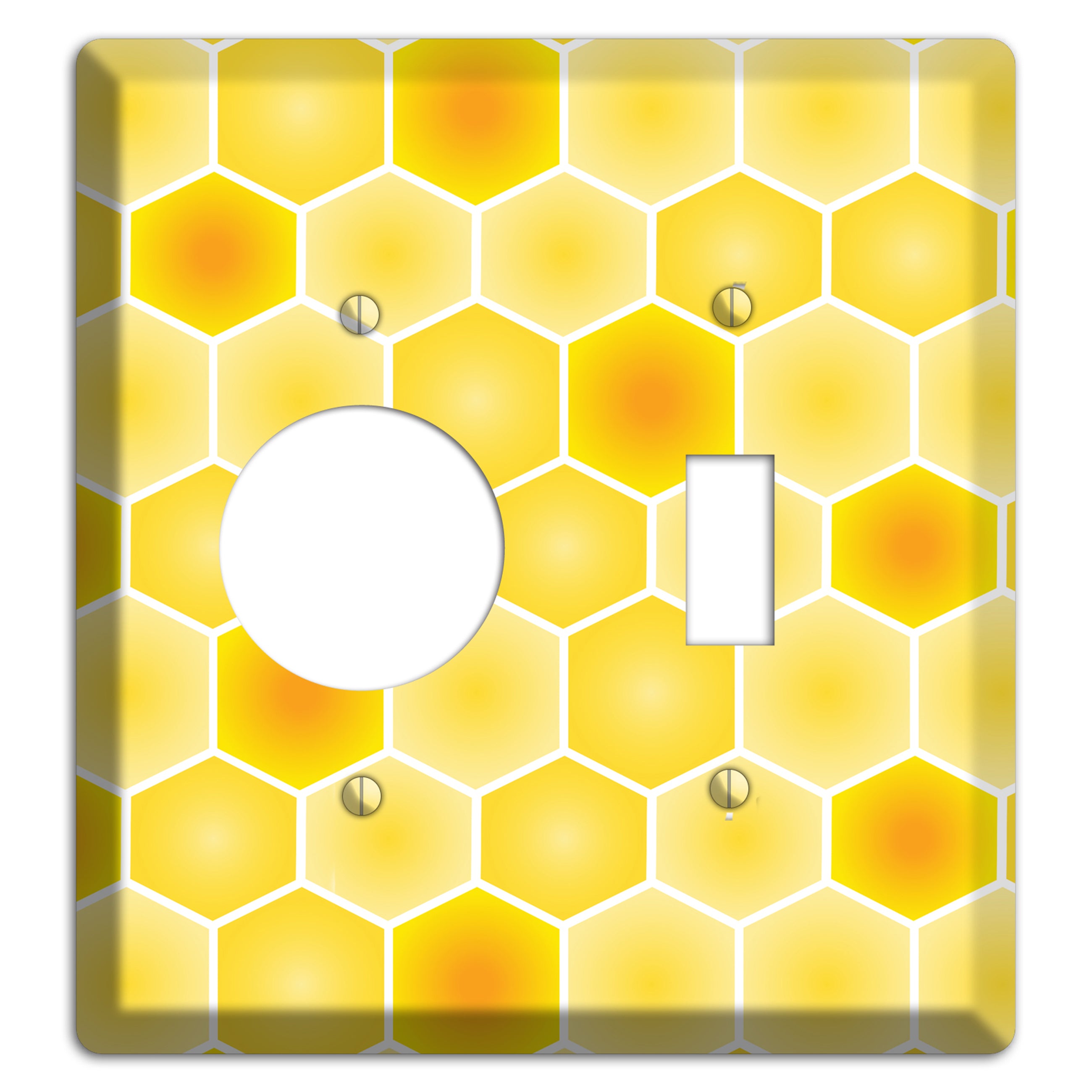 Liquid Gold Lattice Receptacle / Toggle Wallplate
