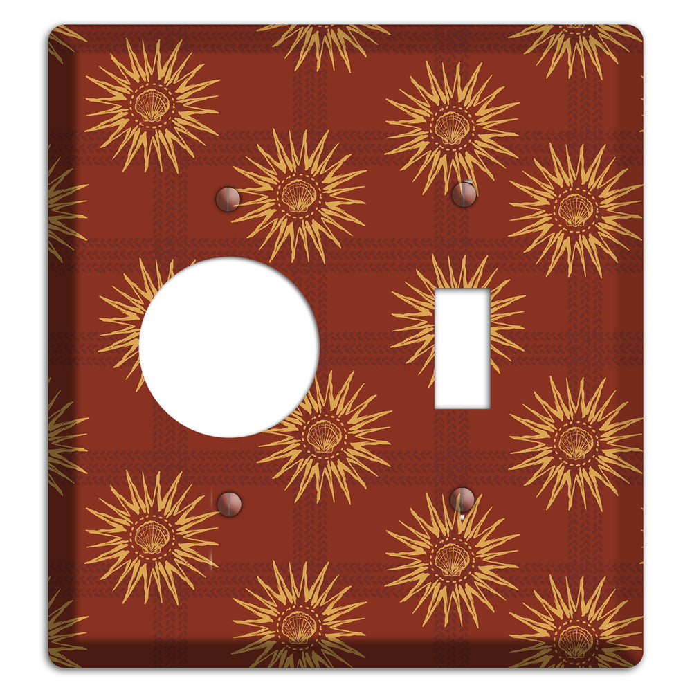 Russet Sun Plaid Receptacle / Toggle Wallplate