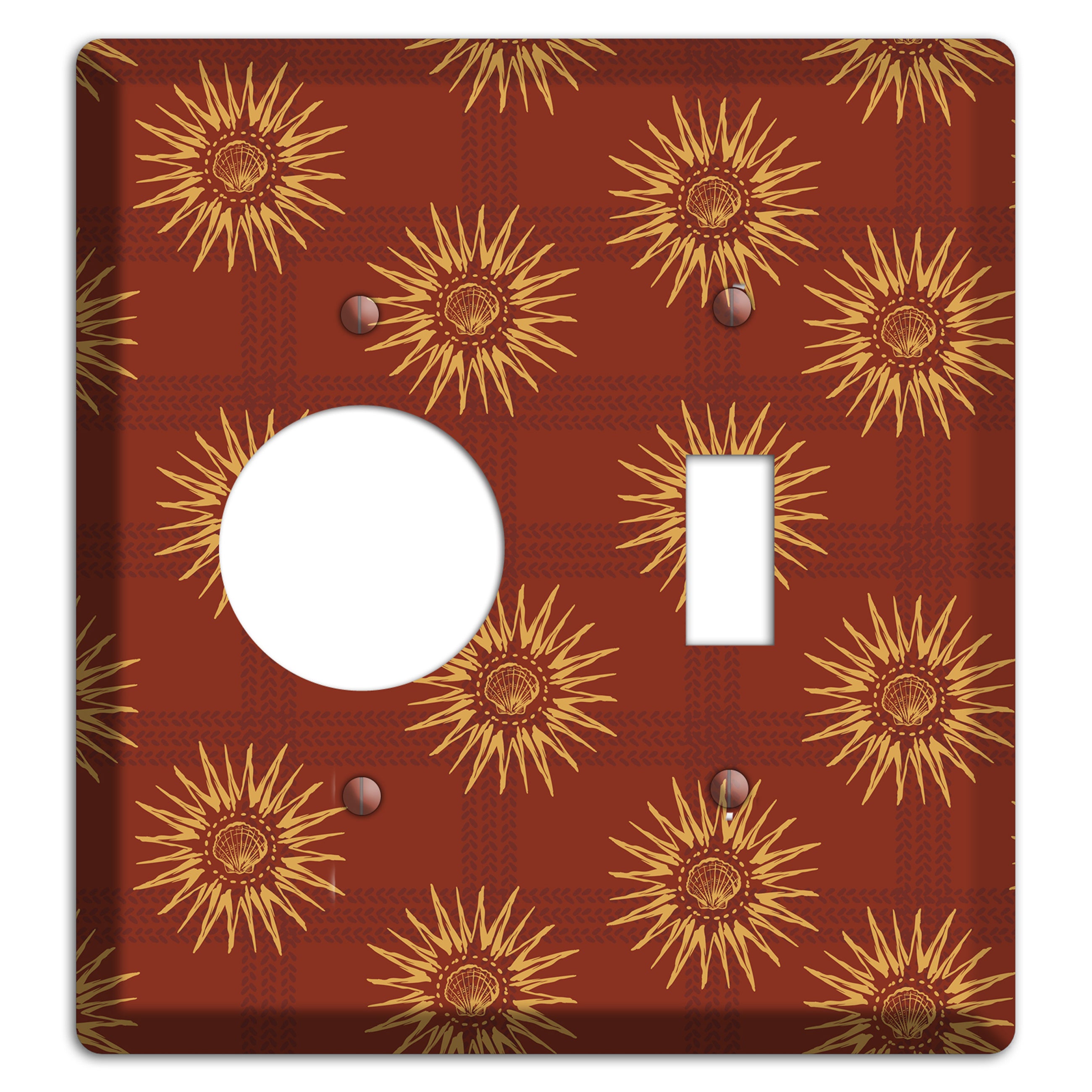 Russet Sun Plaid Receptacle / Toggle Wallplate